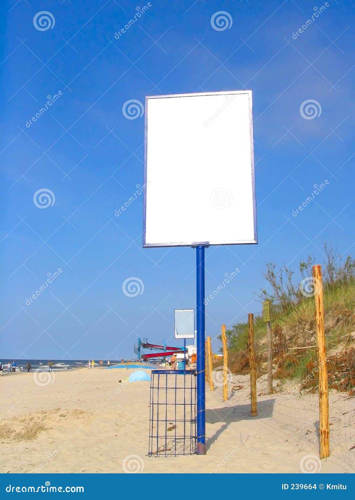 empty beach advert