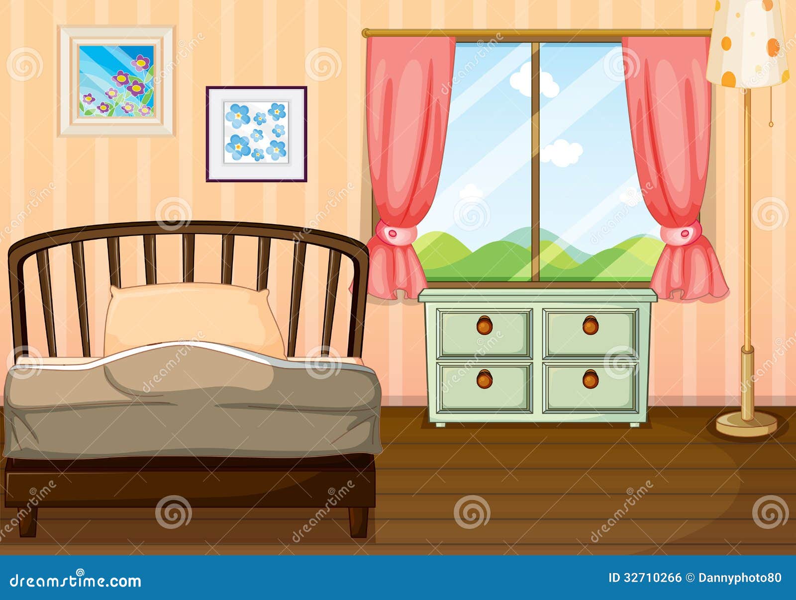 An Empty Bedroom Royalty Free Stock Image - Image: 32710266