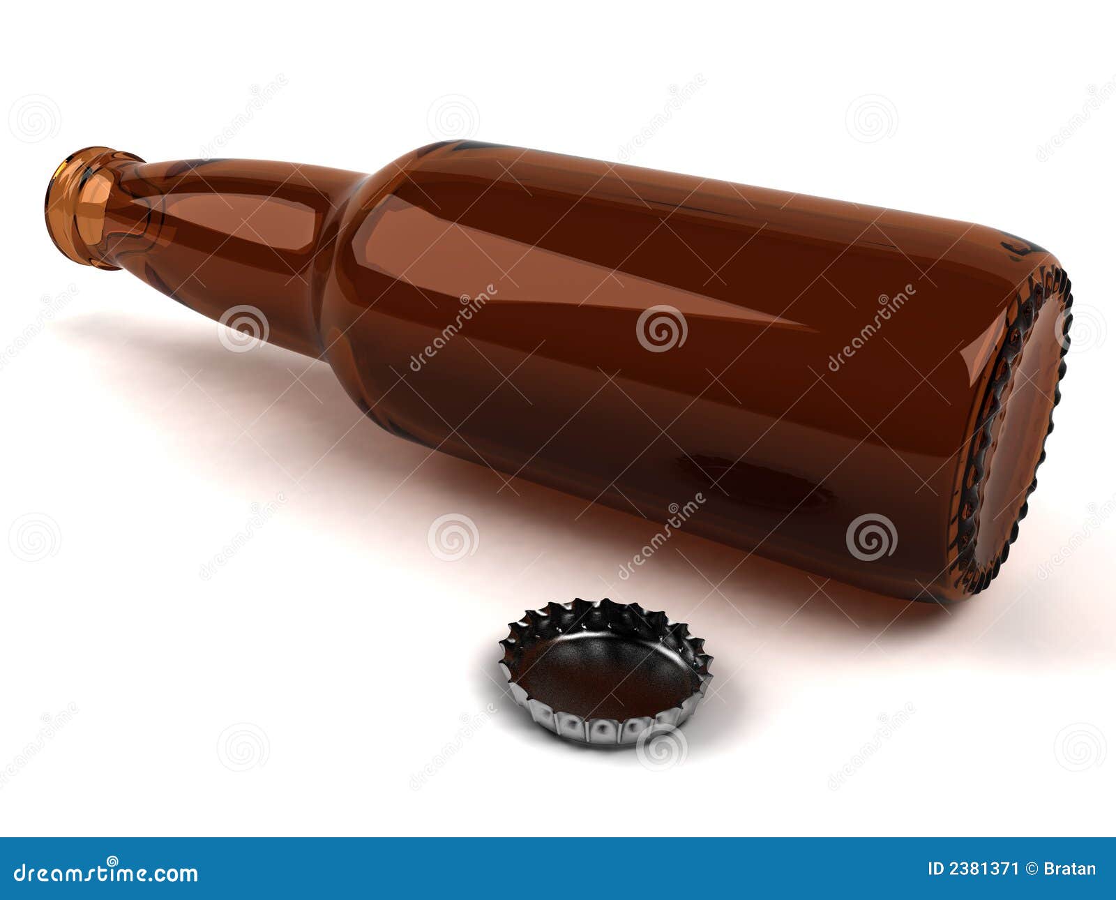 Empty Beer Bottle stock illustration. Illustration of isolated 2381371