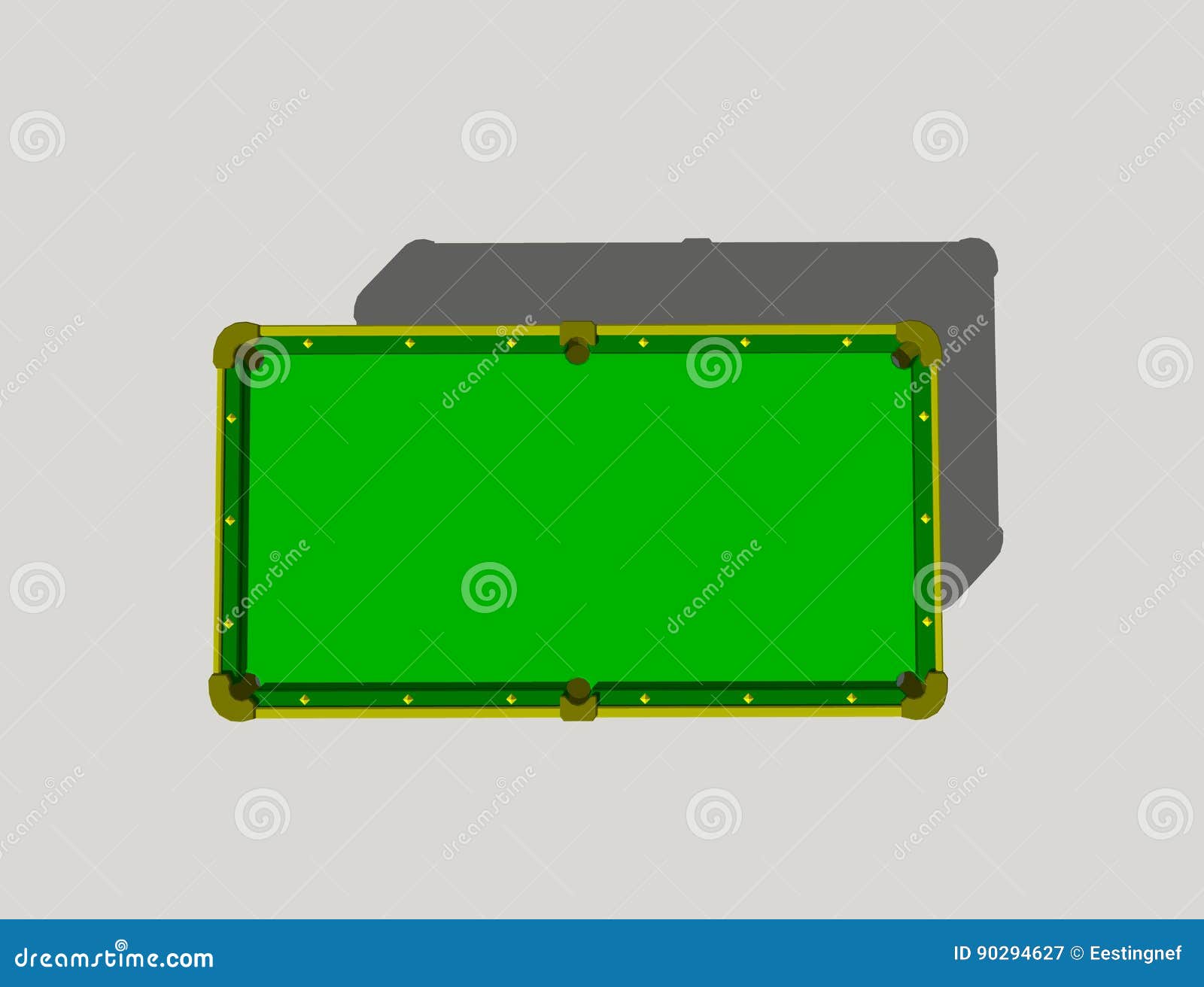 Empty Billiard Table. on Grey Background Stock Illustration ...