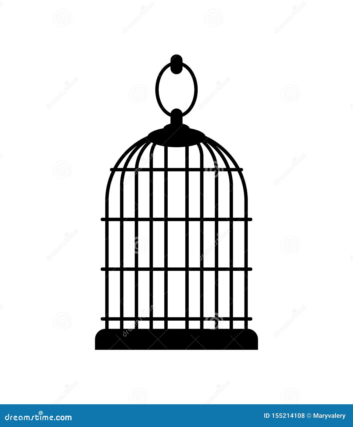 Empty Birdcage Isolated. Cage for Brid Stock Vector Illustration of animal, freedom 155214108
