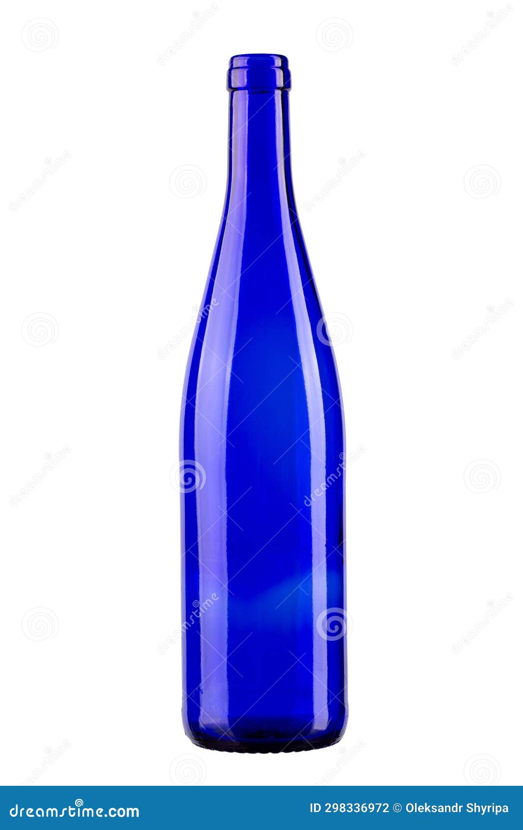 Empty Blue Bottle of Wine. Vertically Standing Wine Bottle Stock Photo Image of bottle, mockup