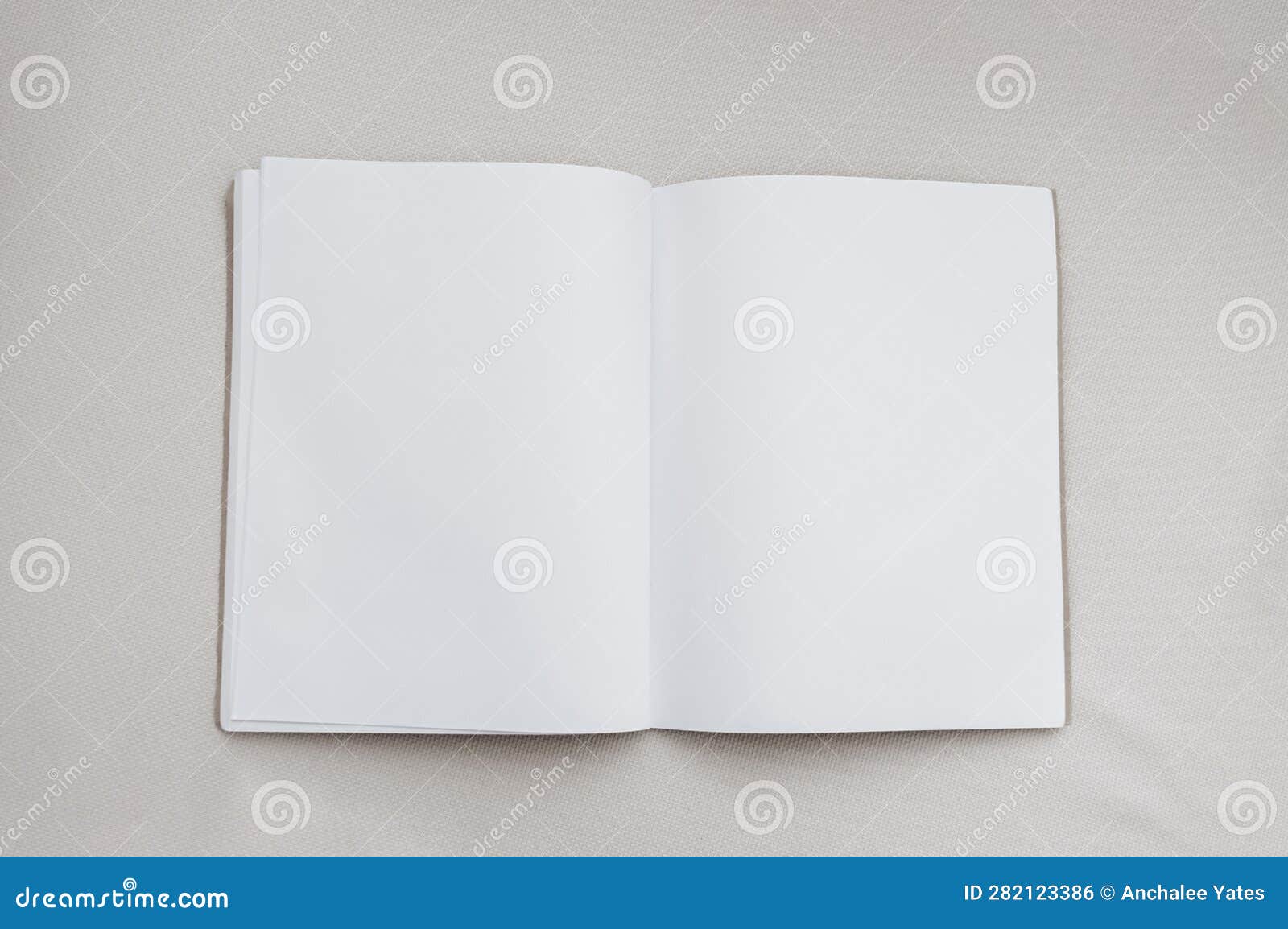 Empty Book on Canvas Texture Background, Open Diary or Notebook mockup with  white paper blank pages, Flat Lay Blank Catalog with copy space 26327593  Stock Photo at Vecteezy