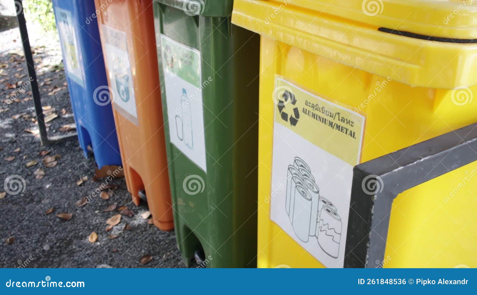 Empty Bottle. Plastic Garbage Bin Trash Container. Hand Bottle into