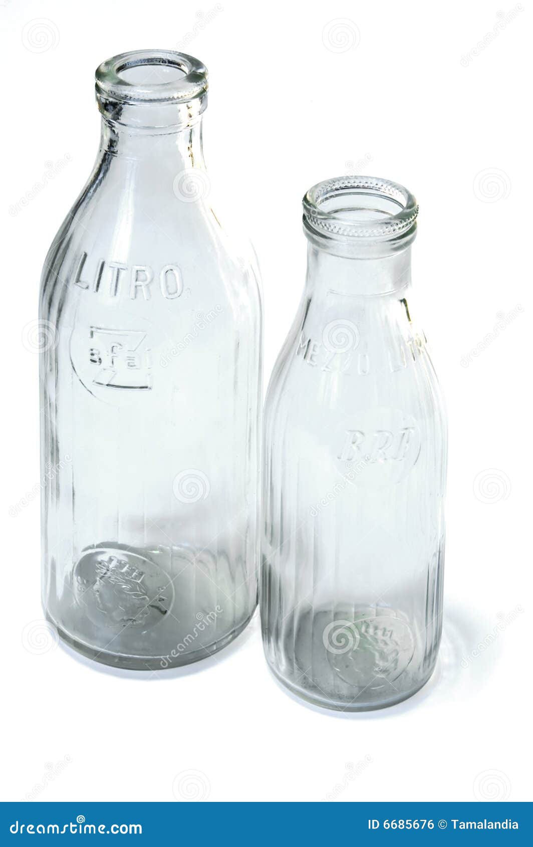 Empty bottles of milk stock photo. Image of lucid, empty 6685676