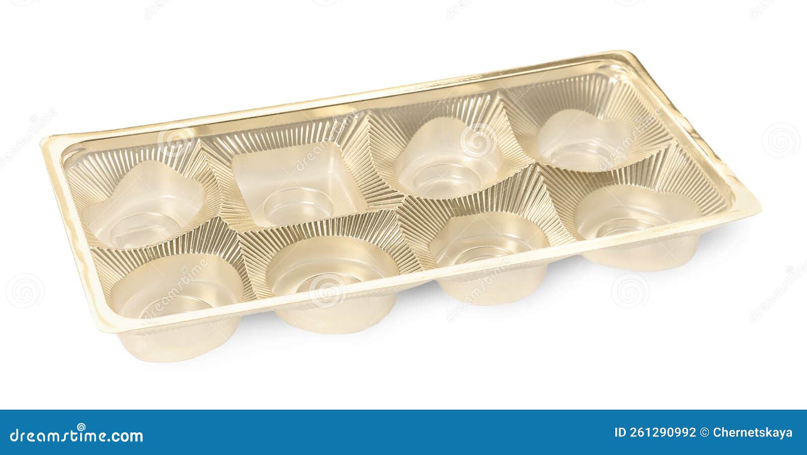 Empty Box of Chocolate Candies Isolated on White Stock Photo Image of