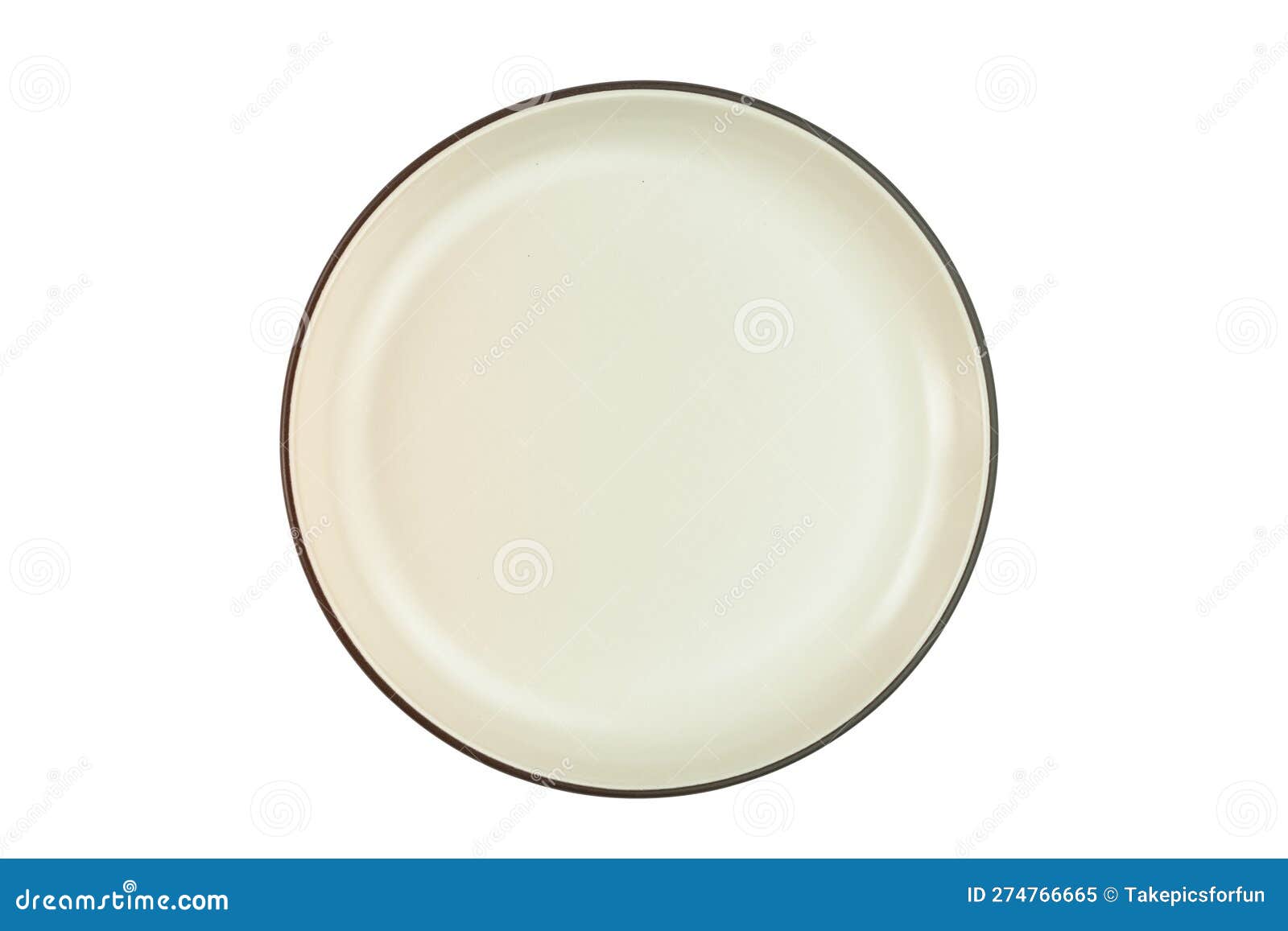 Empty brown ceramic dish stock image. Image of cutout 274766665