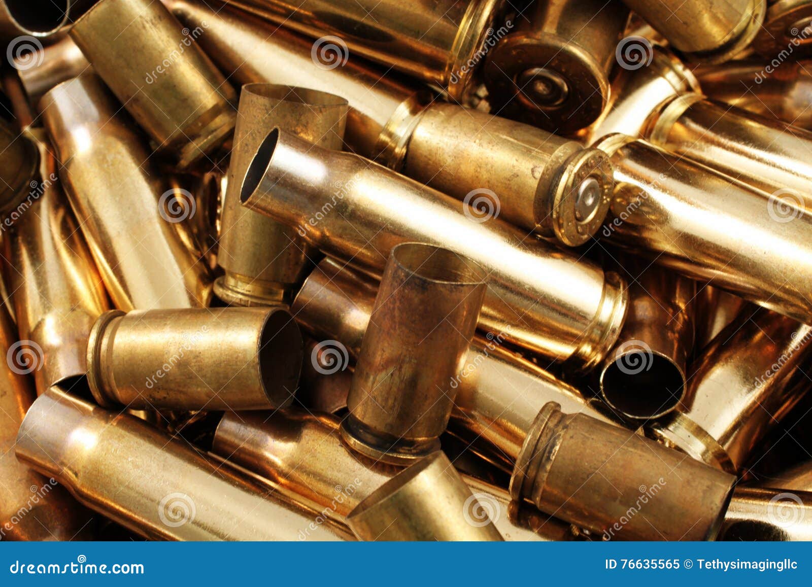 Empty Bullet Casings Close Up Stock Image - Image of brass, casing