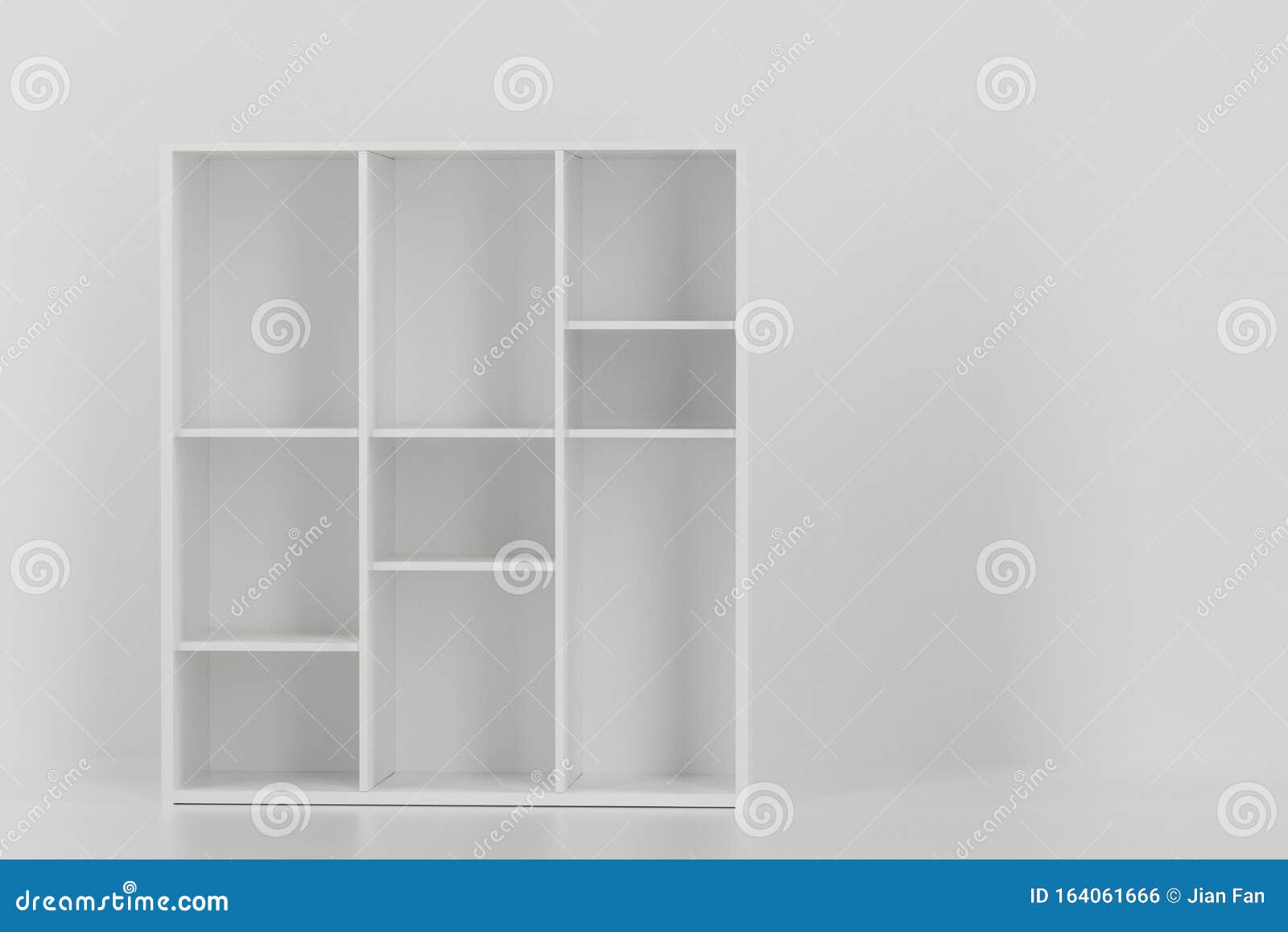 empty cabinet in the empty new house, 3d rendering