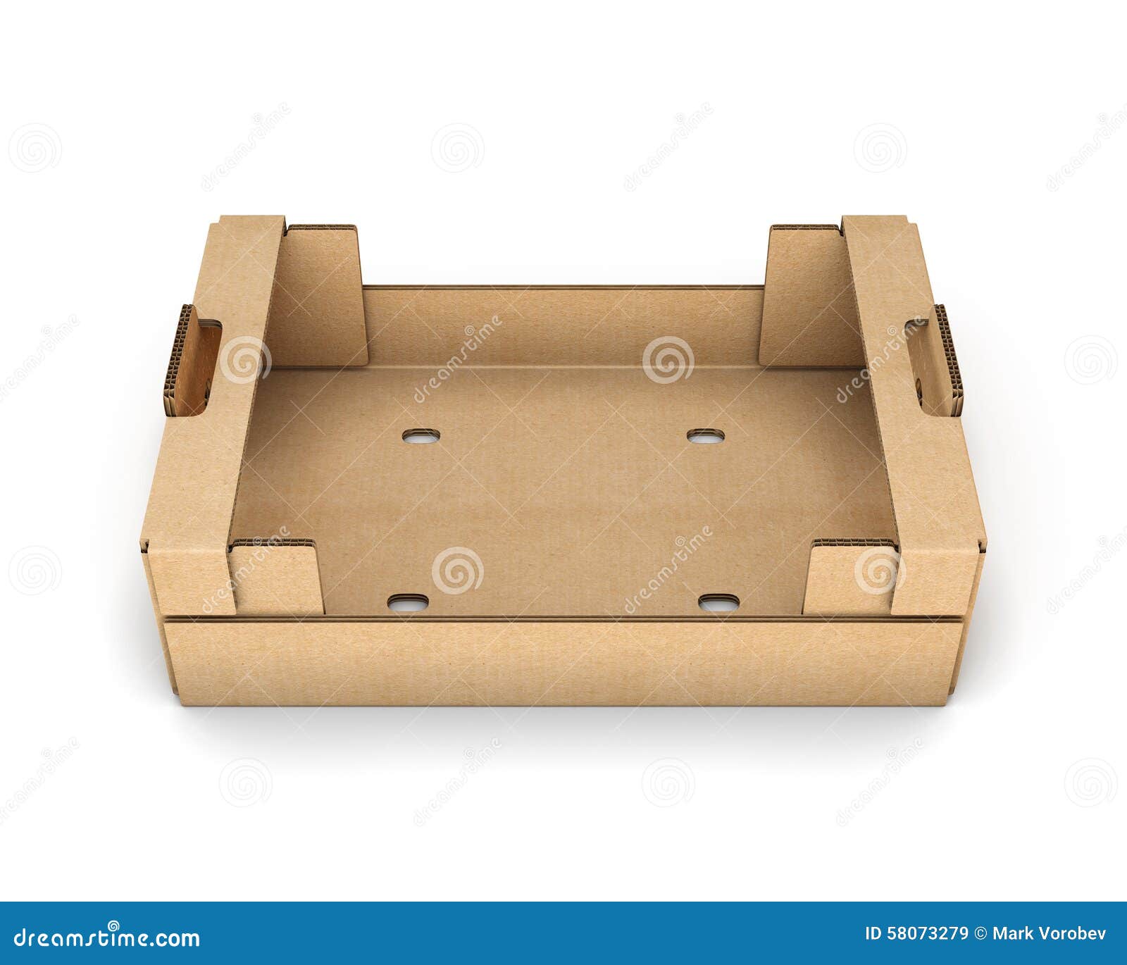 Empty Cardboard Boxes for Fruit and Vegetables Stock Illustration