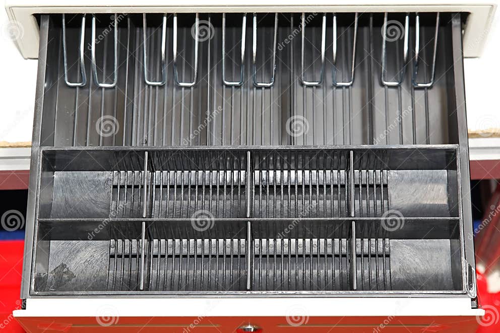 Empty cash register stock photo. Image of drawer, burglary 32653372