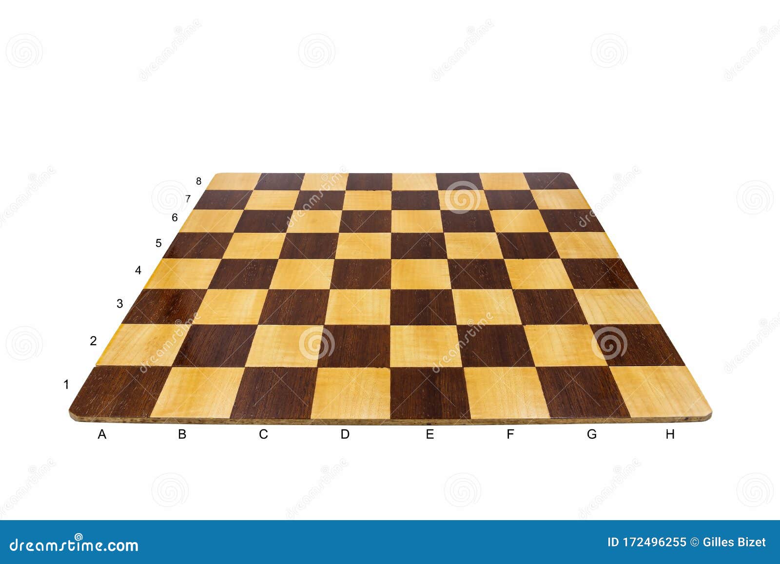 empty chess board with coordinates  on white