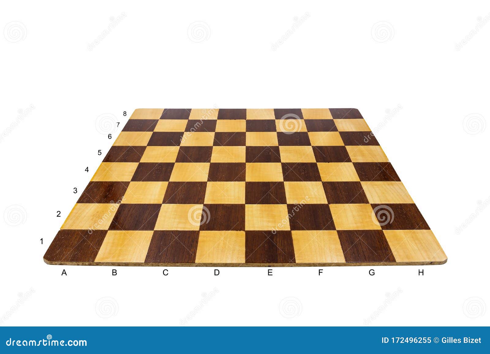 Empty Chess Board with Coordinates Isolated on White Stock Image - Image of  competition, play: 172496255