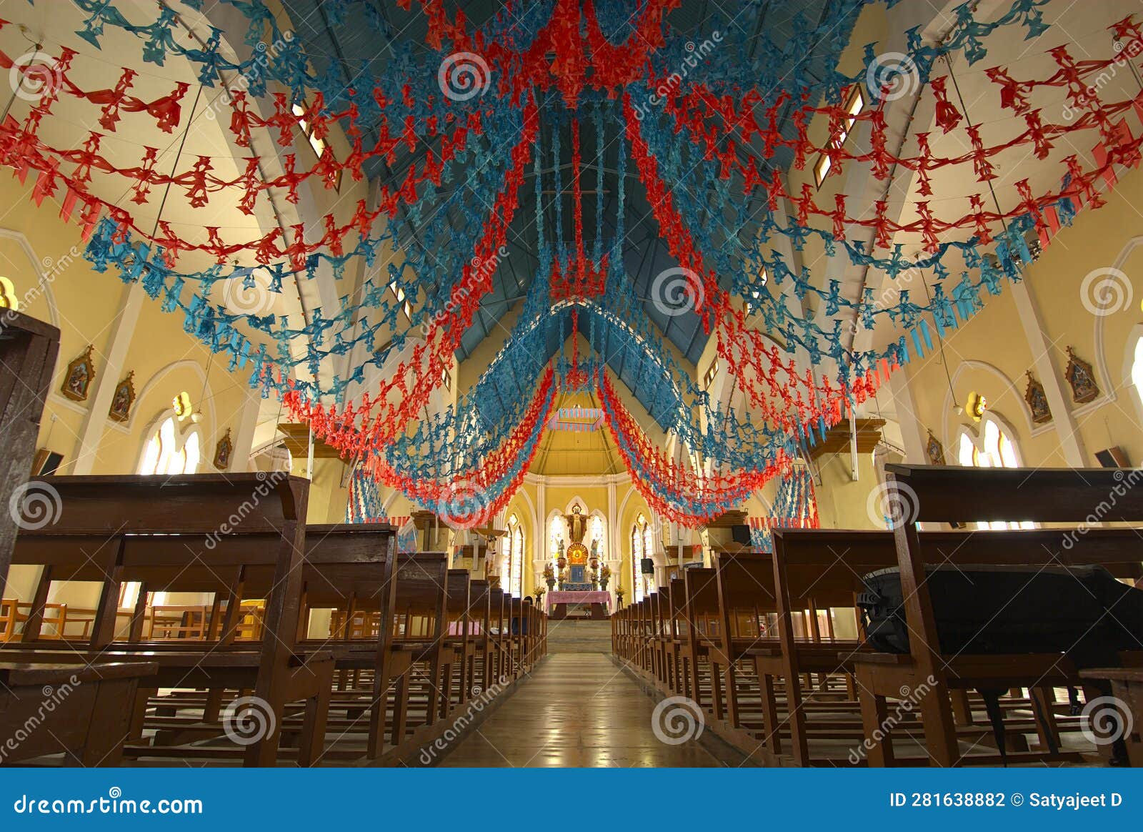 Decorations in Church during Christmas, Ooty, India. Stock Photo ...