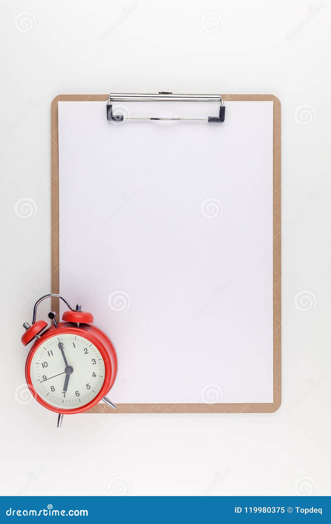 empty clip board with copy space mock up template stock image