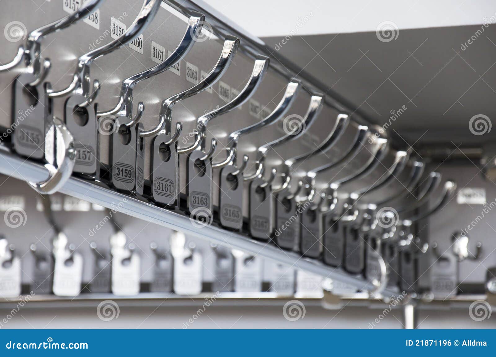 Empty Cloakroom stock photo. Image of hanger, rail, empty 21871196