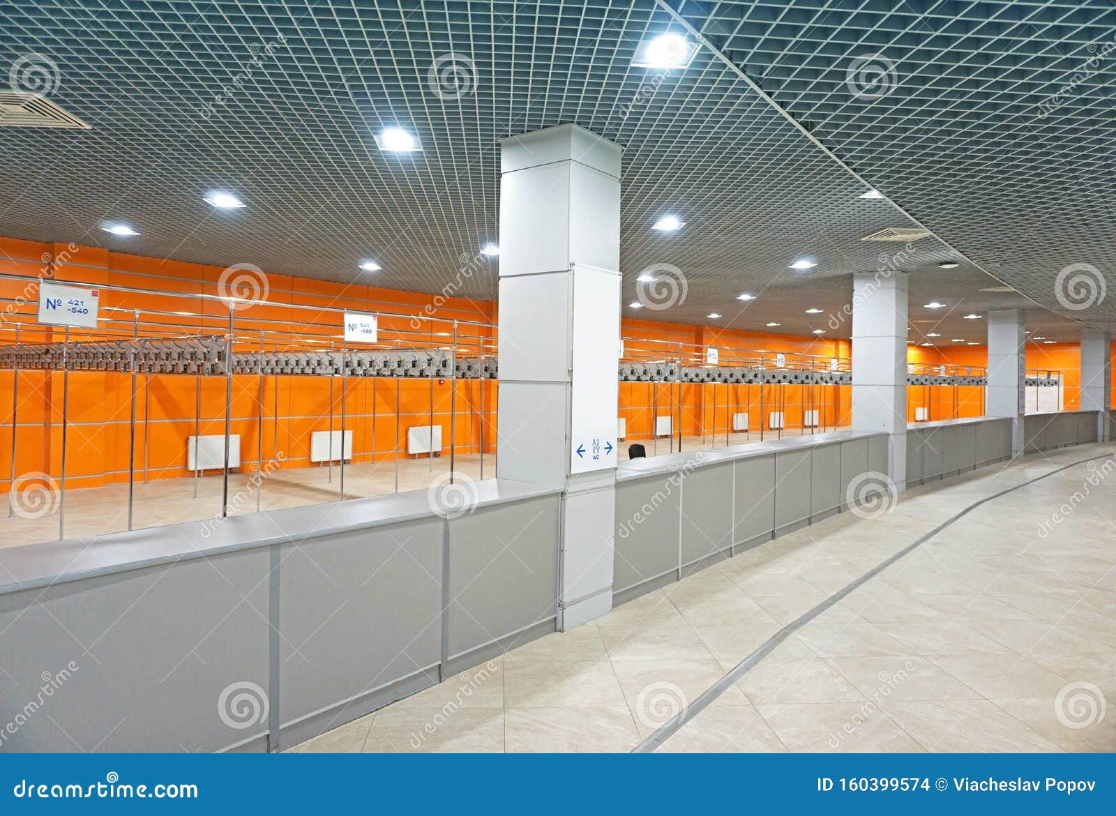 Empty Cloakroom or Checkroom Stock Photo Image of close, equipment 160399574