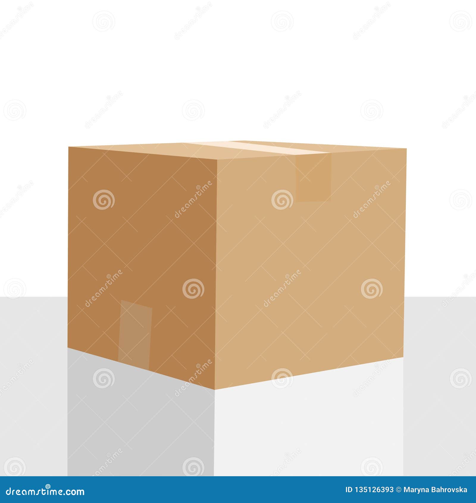 Download Empty Closed Box Mockup, Post Container For Goods Delivery ...