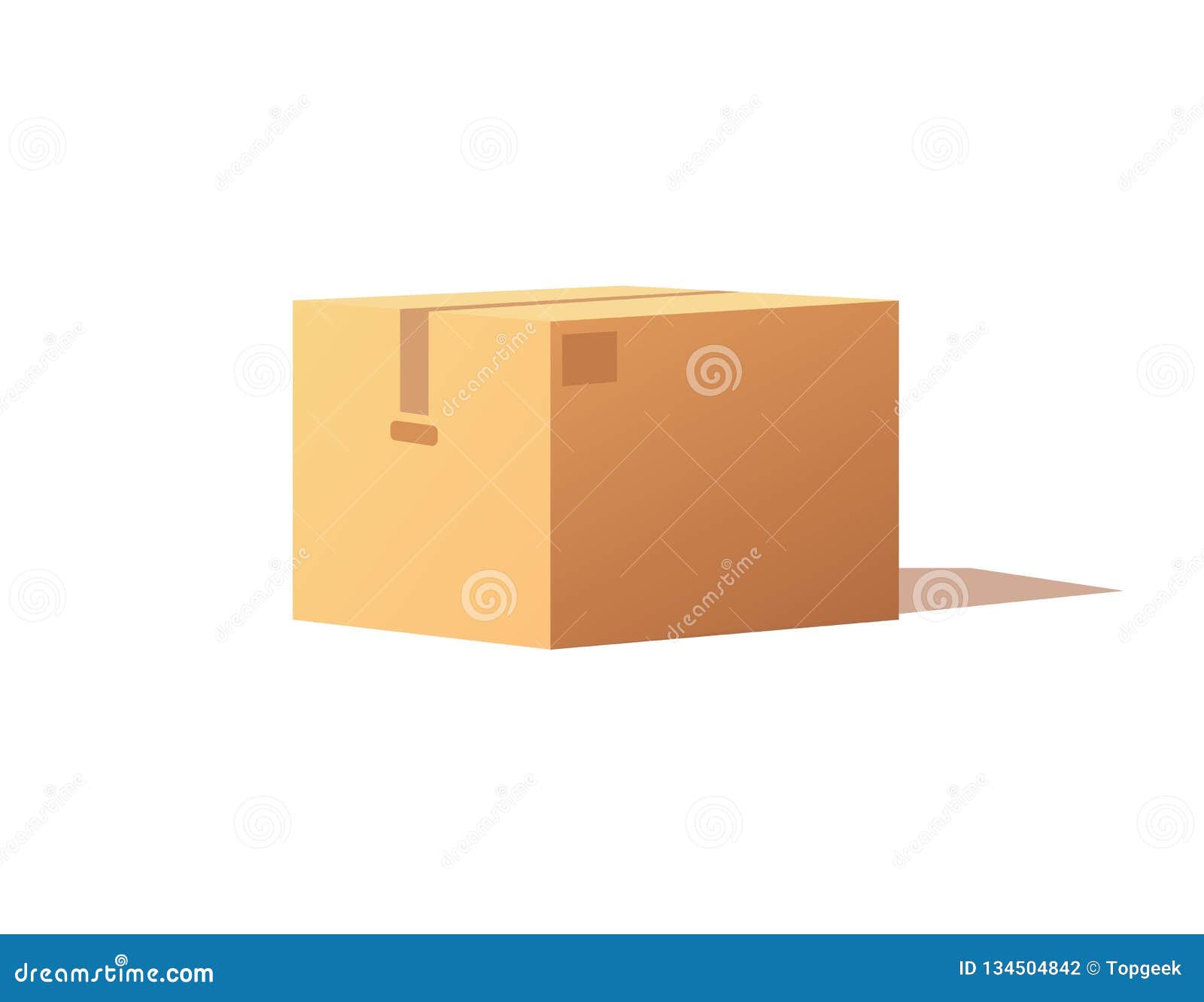 Download Empty Closed Box Mockup, Post Container For Goods Stock Vector - Illustration of cargo, delivery ...