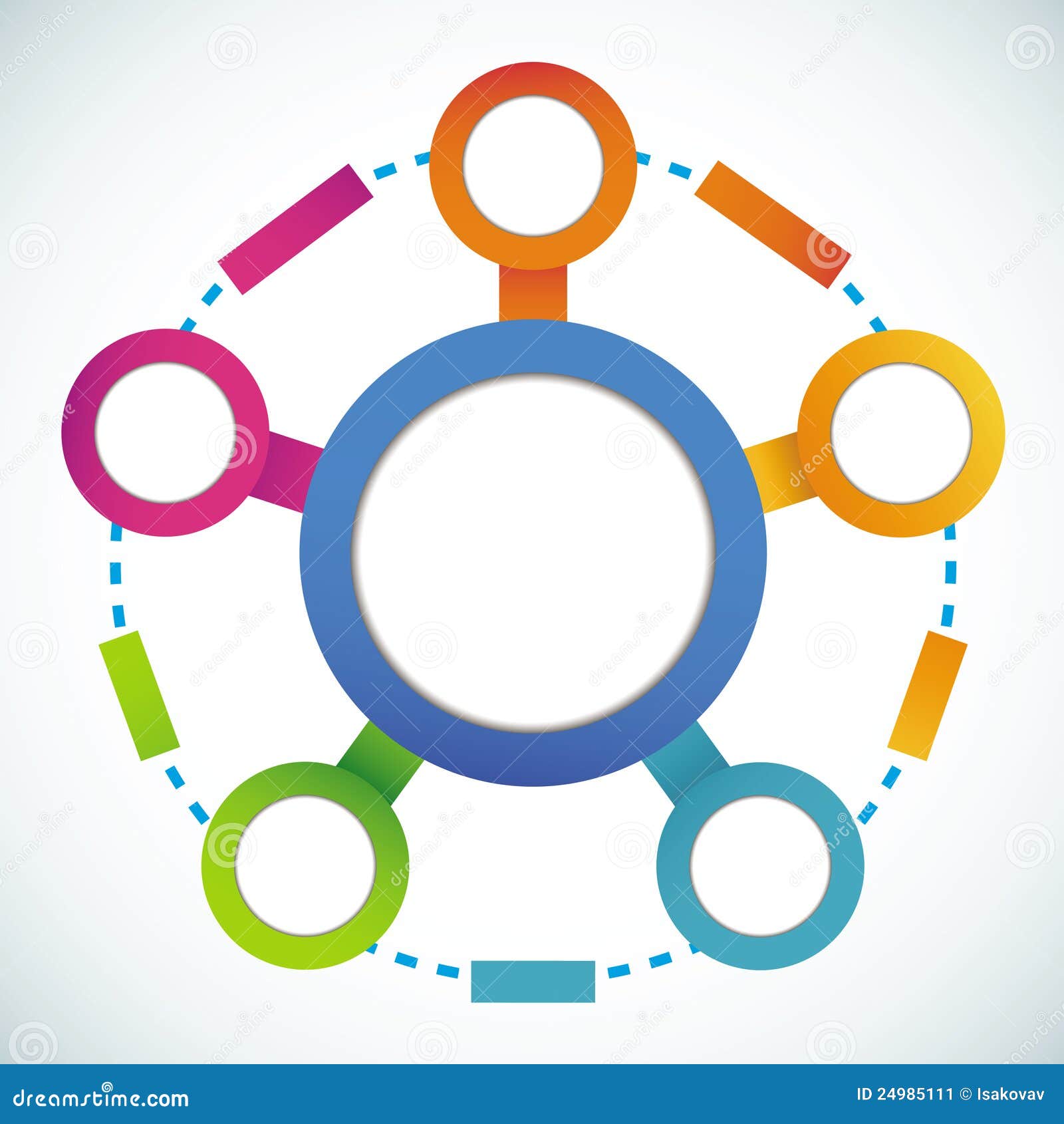 Empty Color Circle Marketing Flowchart Stock Image - Image ...
