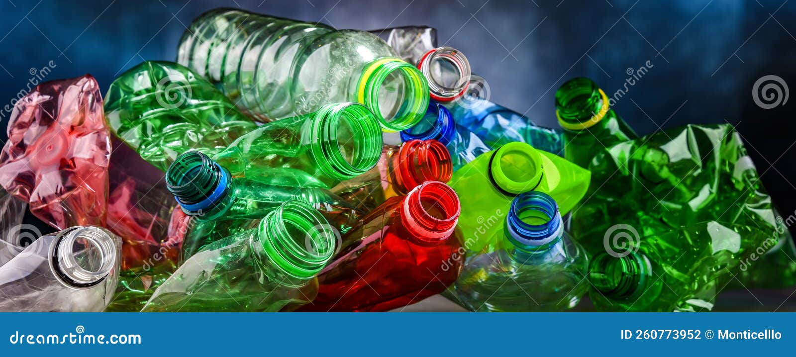 Empty Colored Drink Bottles. Recyclable Plastic Waste Stock Photo Image of bisphenola, junk