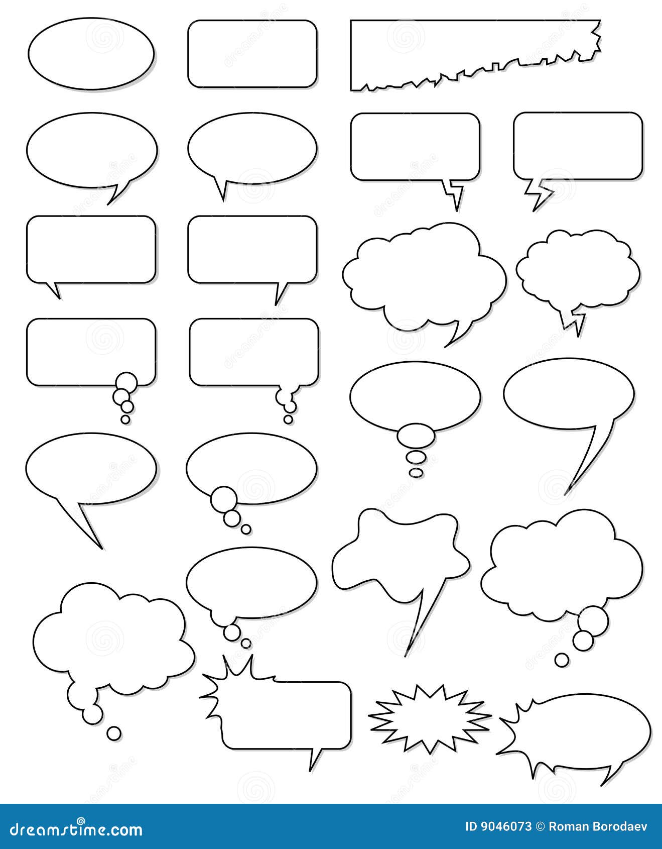 bubble speech bubbles thought text cartoon set talk cloud message  comic  dialog empty blank white clouds talking chat