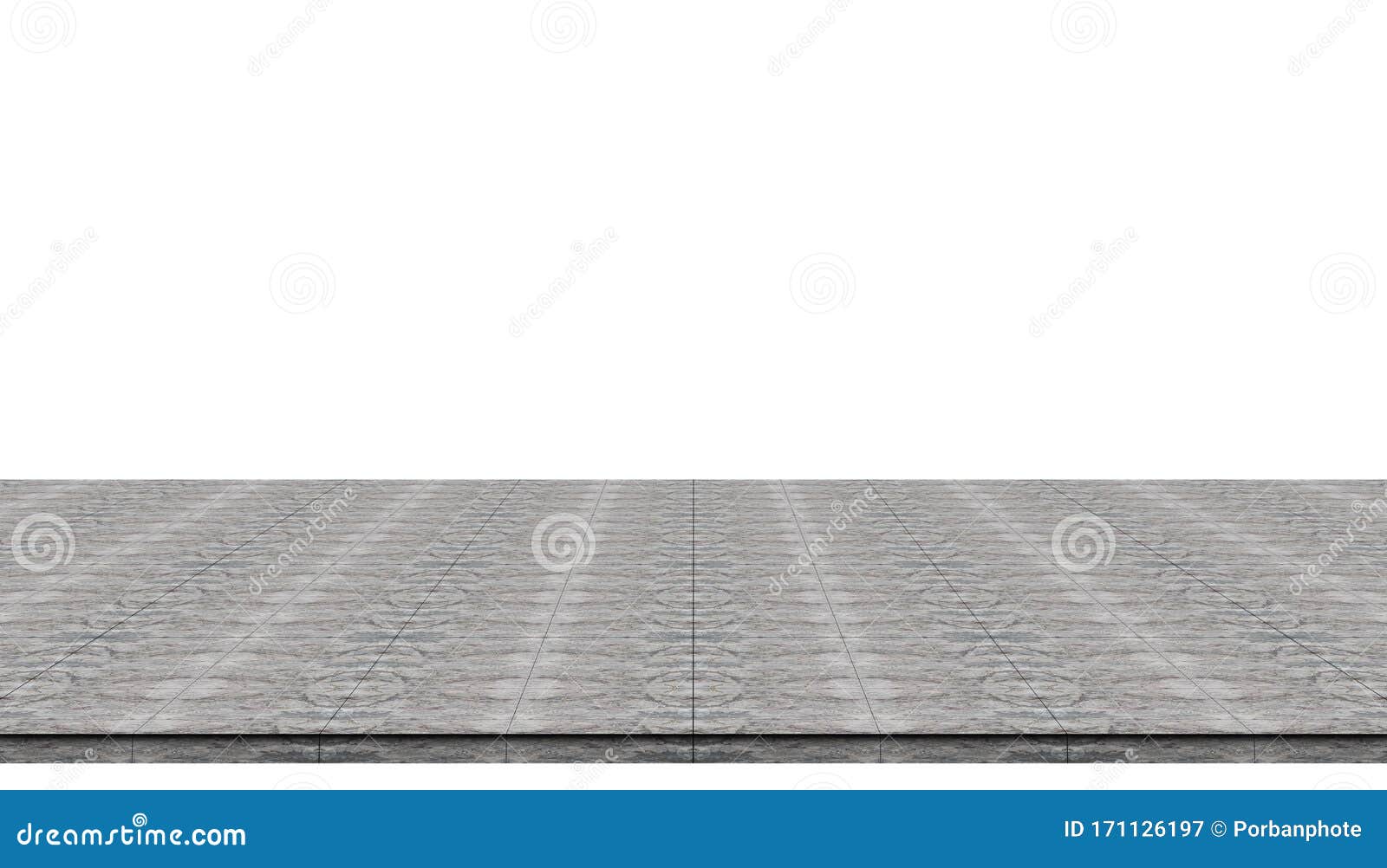 Empty Concrete Flooring Top Isolated On White Stock Image Image