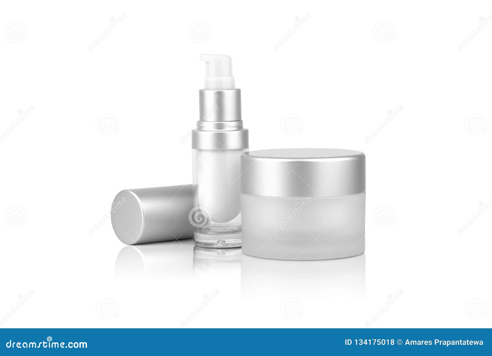 Download A Empty Container Cream Pump Bottle Uncover And A Cream Jar For Cosmetic Mock Up On White Background With Clipping Path Stock Photo Image Of Model Face 134175018 PSD Mockup Templates