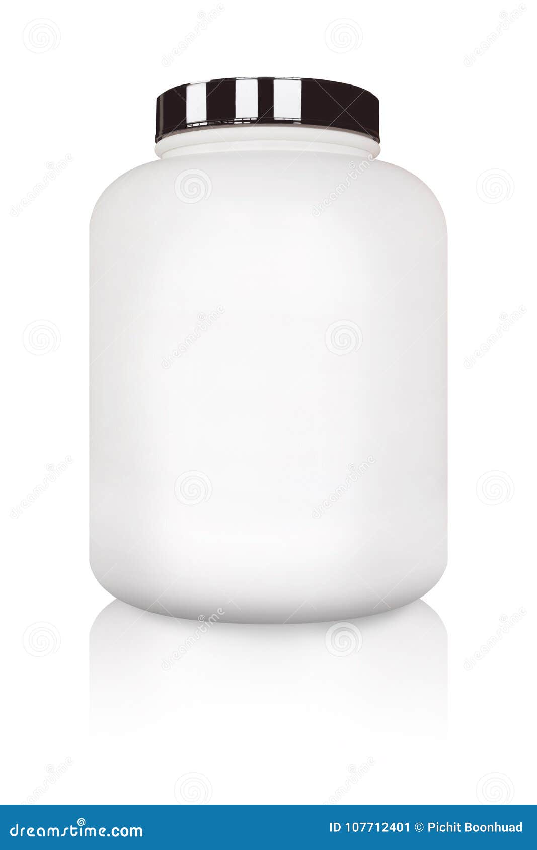 Empty Protein Powder Container Stock Photo 147895640