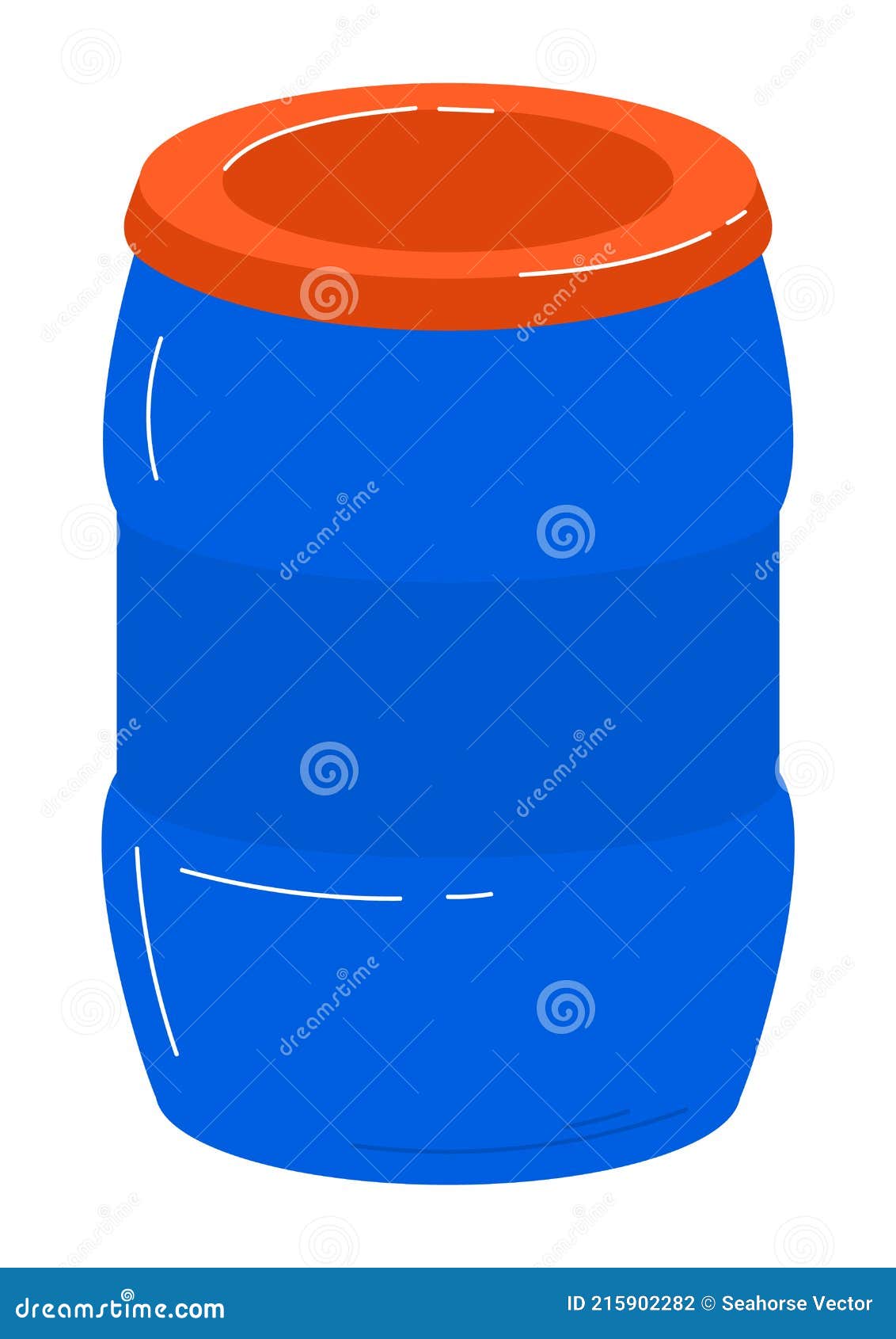 empty container, use canister  on white, gasoline tank, storage equipment, , flat style 