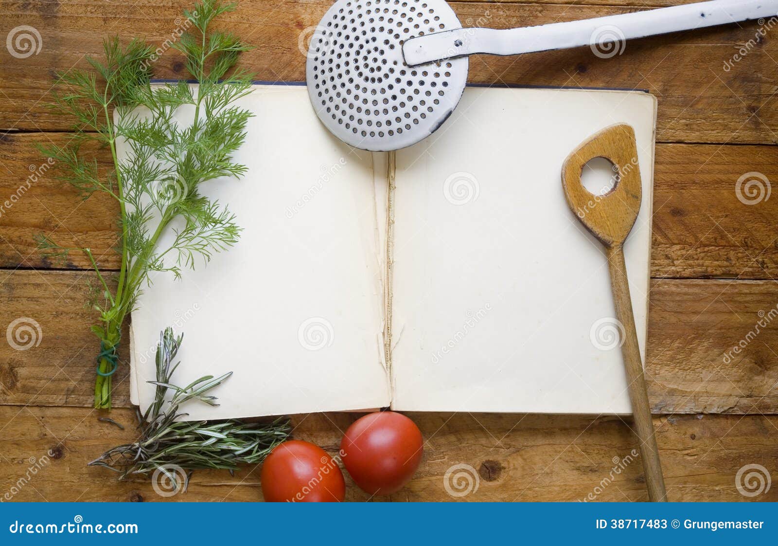 Empty cookbook, stock image. Image of ladle, meal, cooking - 38717483