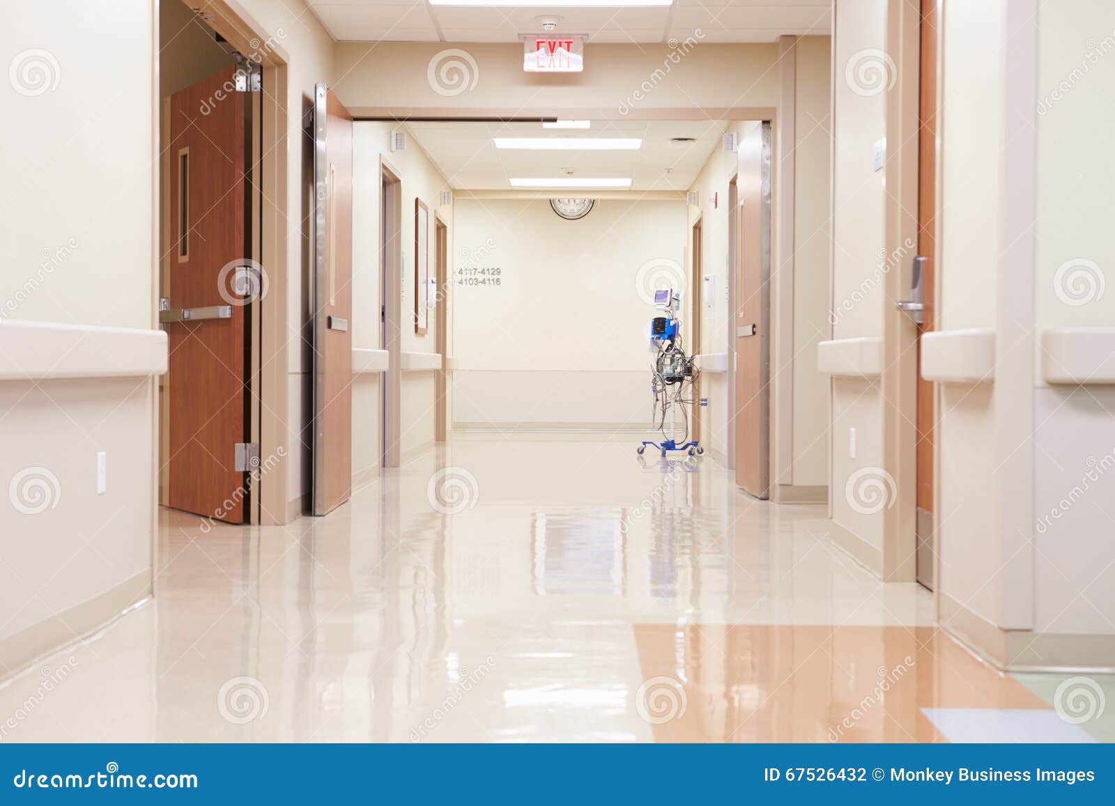 Empty Corridor In Modern Hospital Stock Photo Image Of
