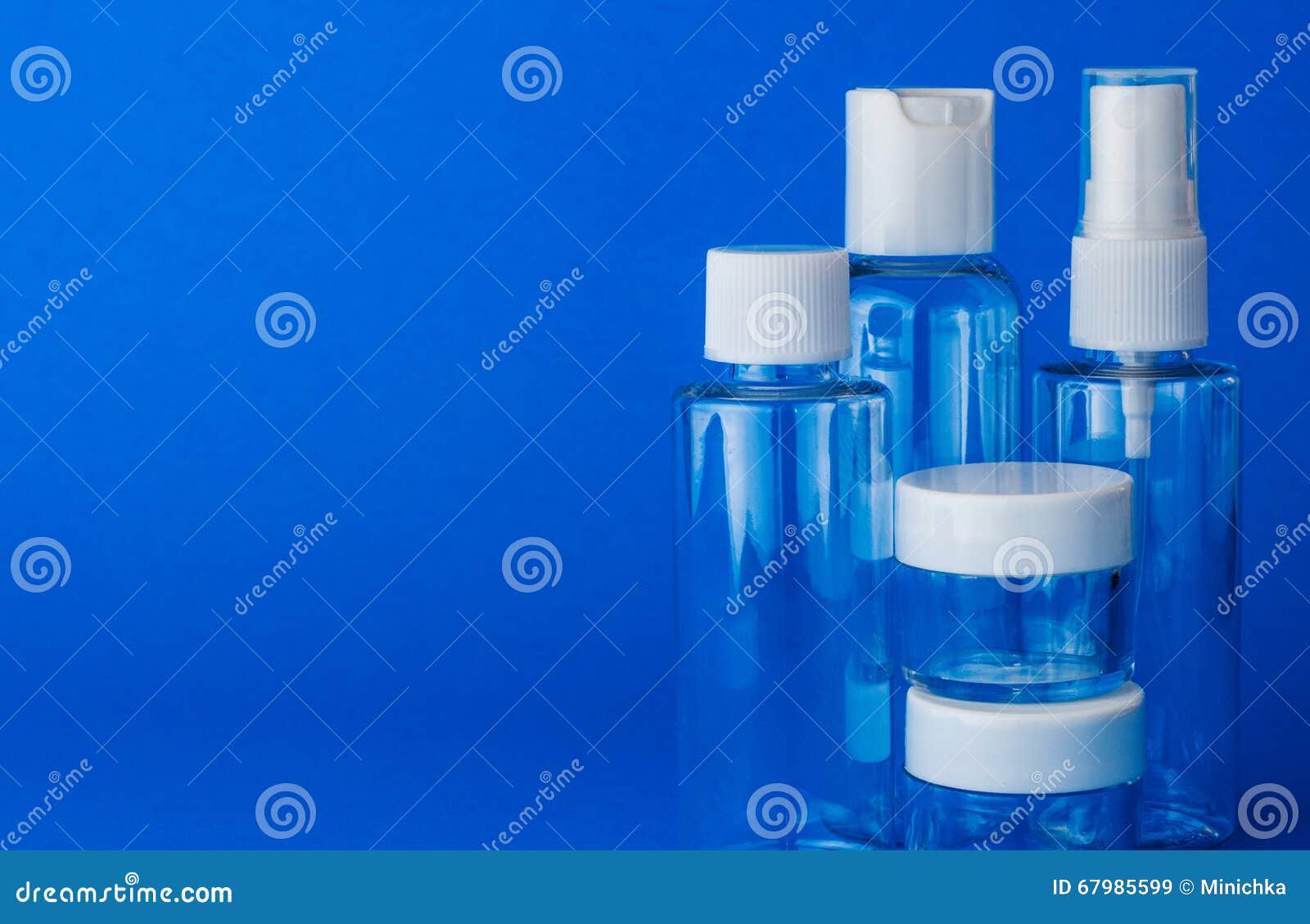 Empty Cosmetic Plastic Bottles Stock Image Image of natural, plastic