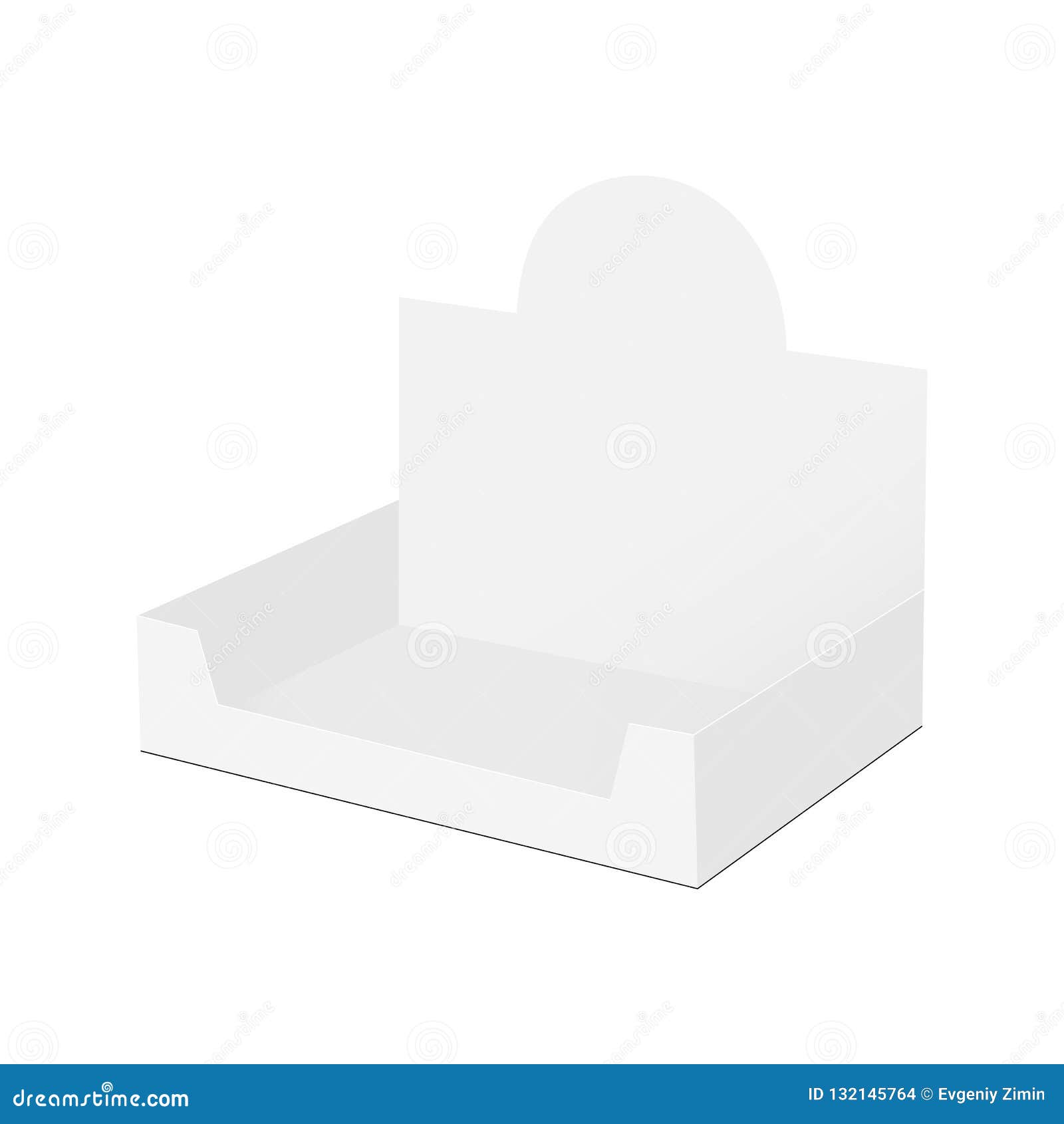 Download Empty Counter Top Display Box Mock Up Side View Stock Vector Illustration Of Template Cardboard 132145764