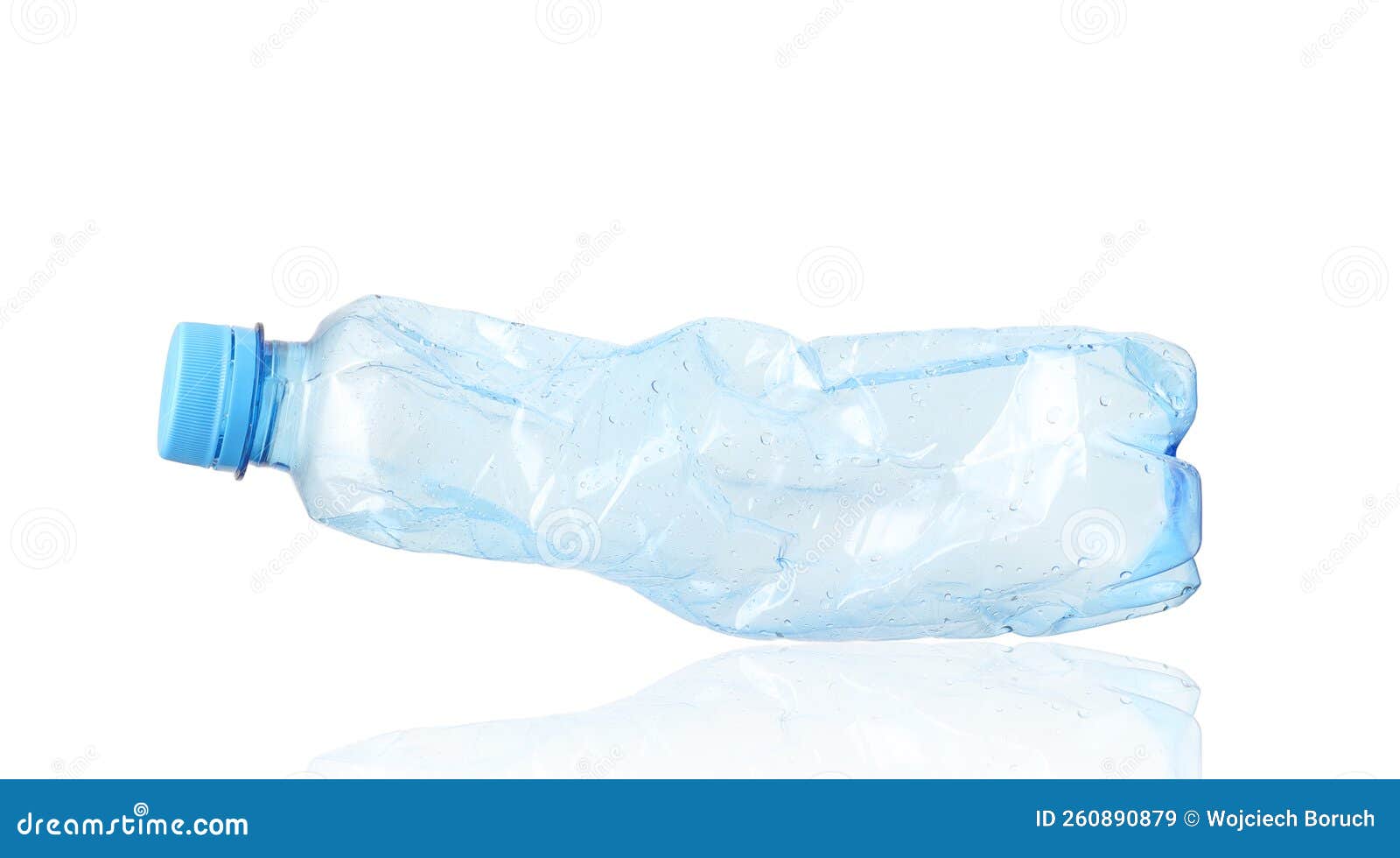 Empty Crushed Plastic Water Bottle Stock Image Image of large
