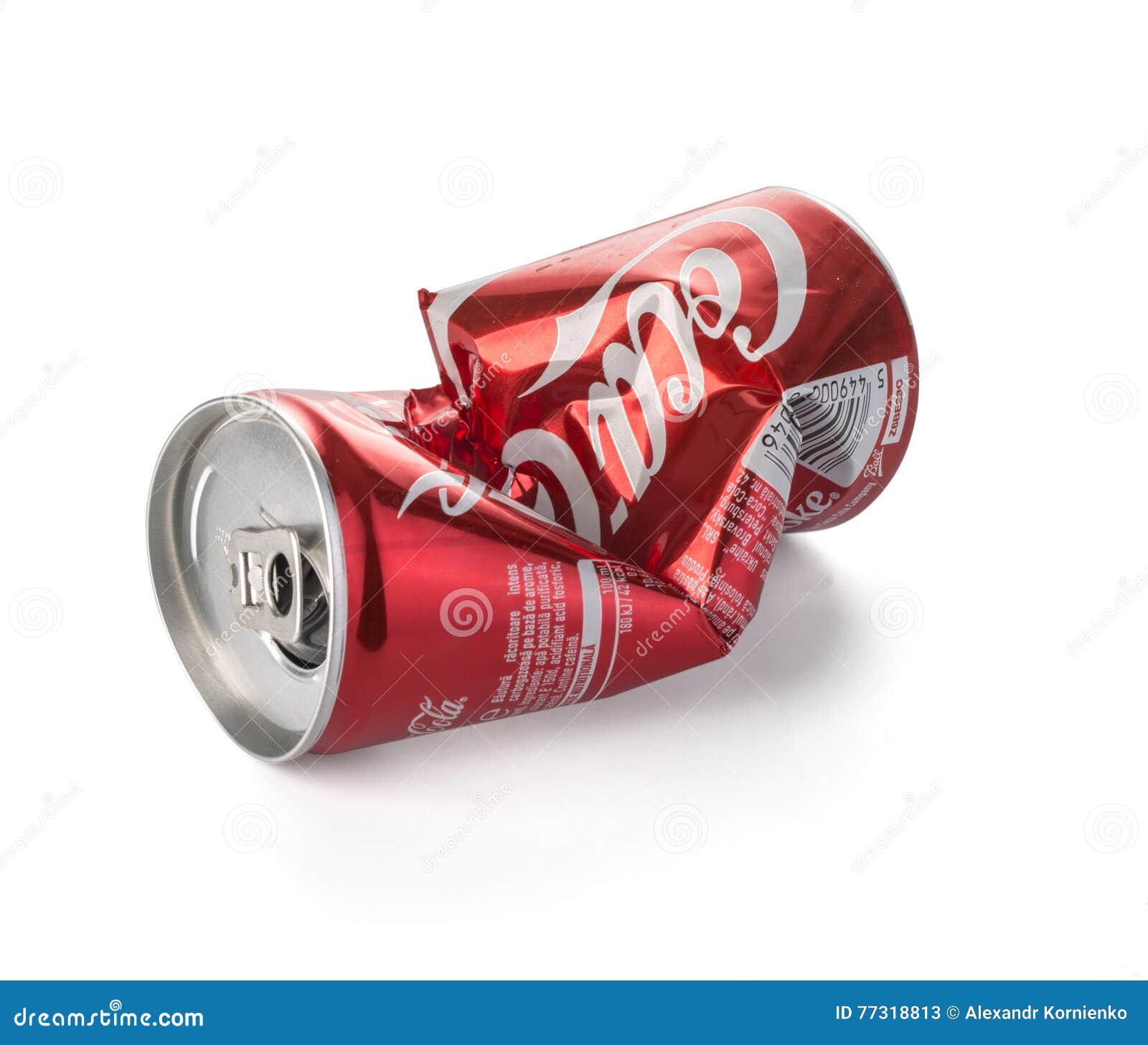 An Empty Dented and Crushed Can Editorial Stock Photo Image of soda