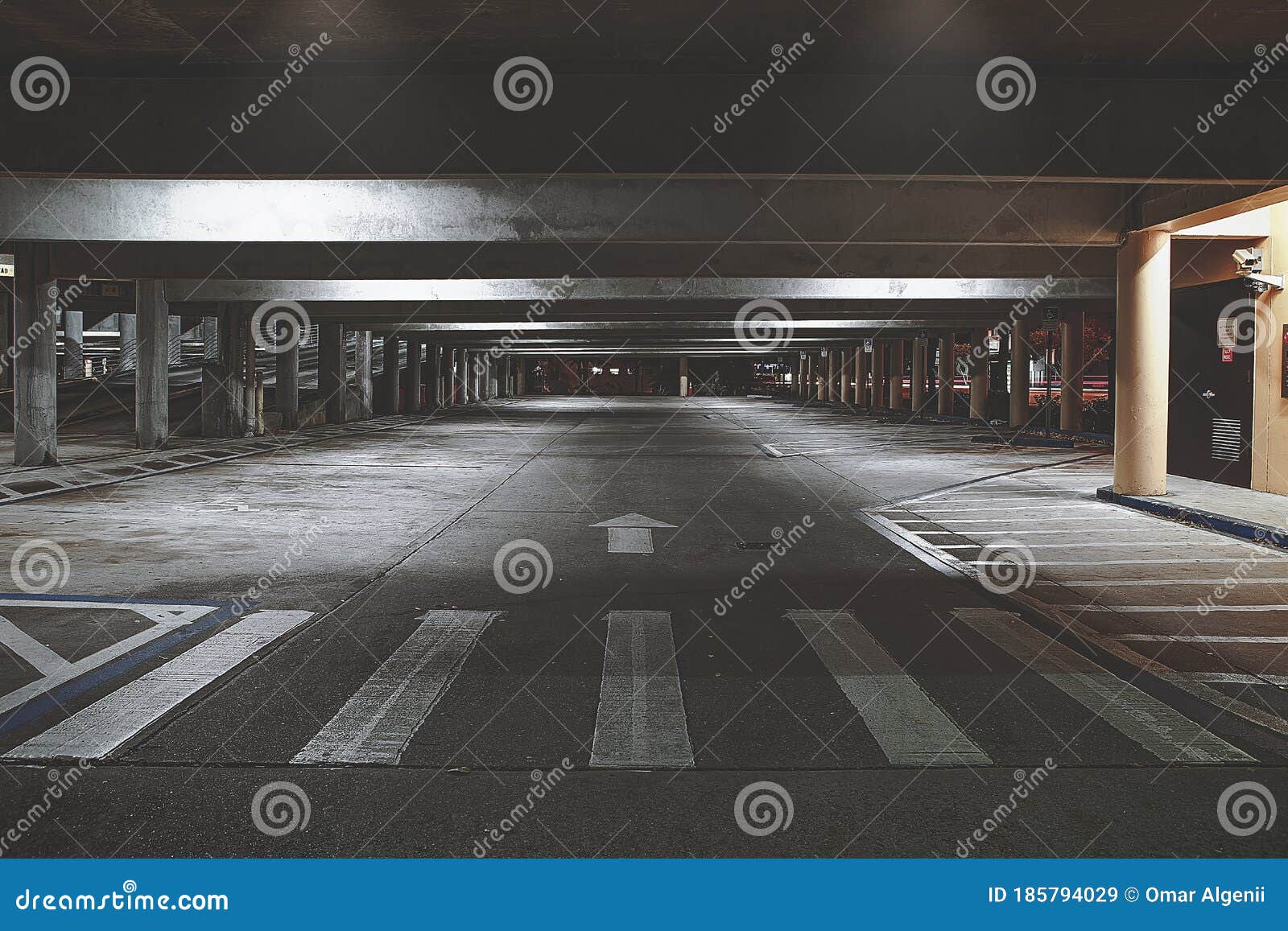 empty desolated abandoned underground carpark