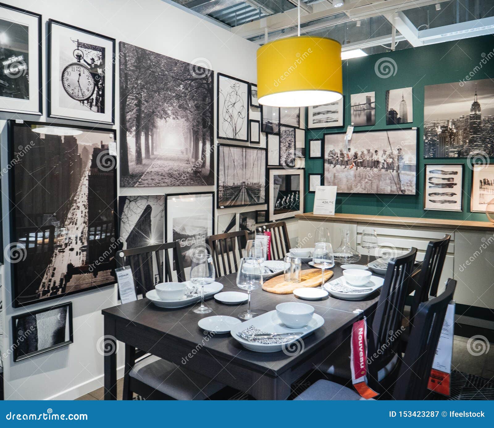 Empty Dining Room Example Inside Ikea Furniture Store Editorial Photography Image Of Home Decor 153423287