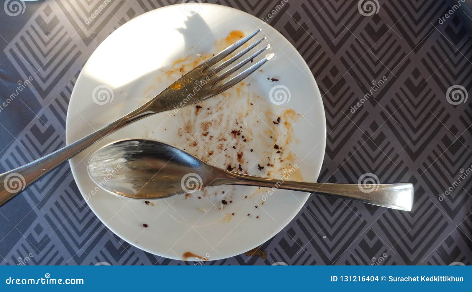 Empty Dirty Plate, a Plates Remained after Eating and Drinking Drinks