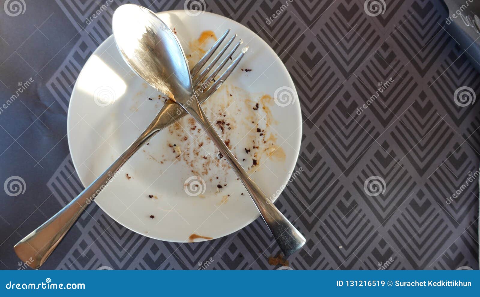 Empty Dirty Plate, a Plates Remained after Eating and Drinking Drinks