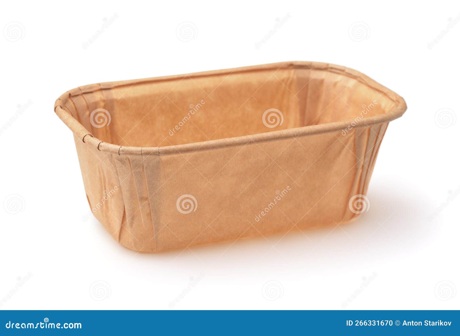 Empty Disposable Brown Paper Baking Mold Stock Photo Image of