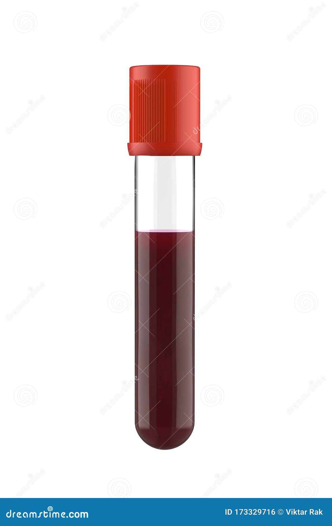 Empty Edta Vacuum Test Tube With Blood Sample Isolated On White Stock Illustration Illustration Of Enzyme Medicine