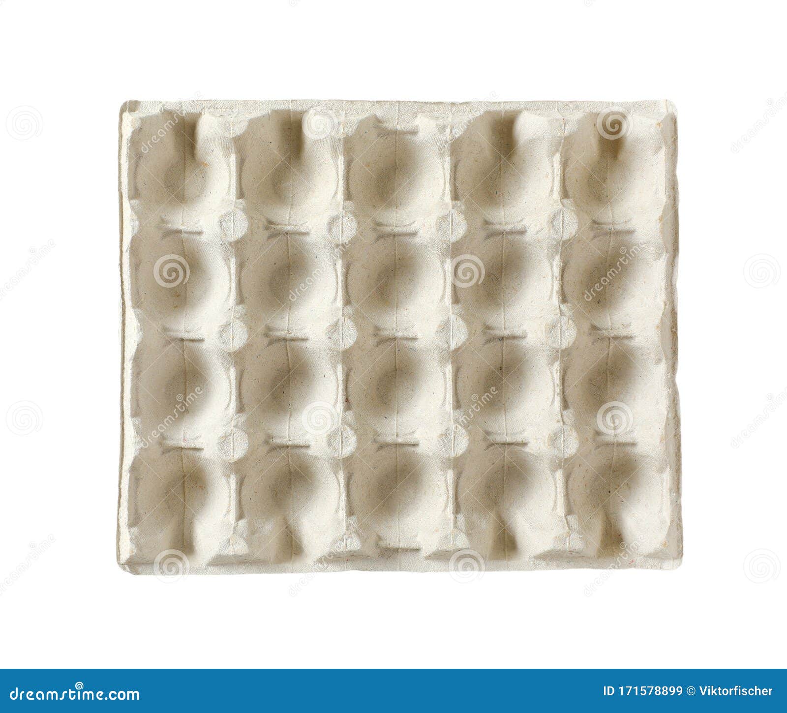 Empty Egg Carton Isolated on White Stock Image Image of view, pulp