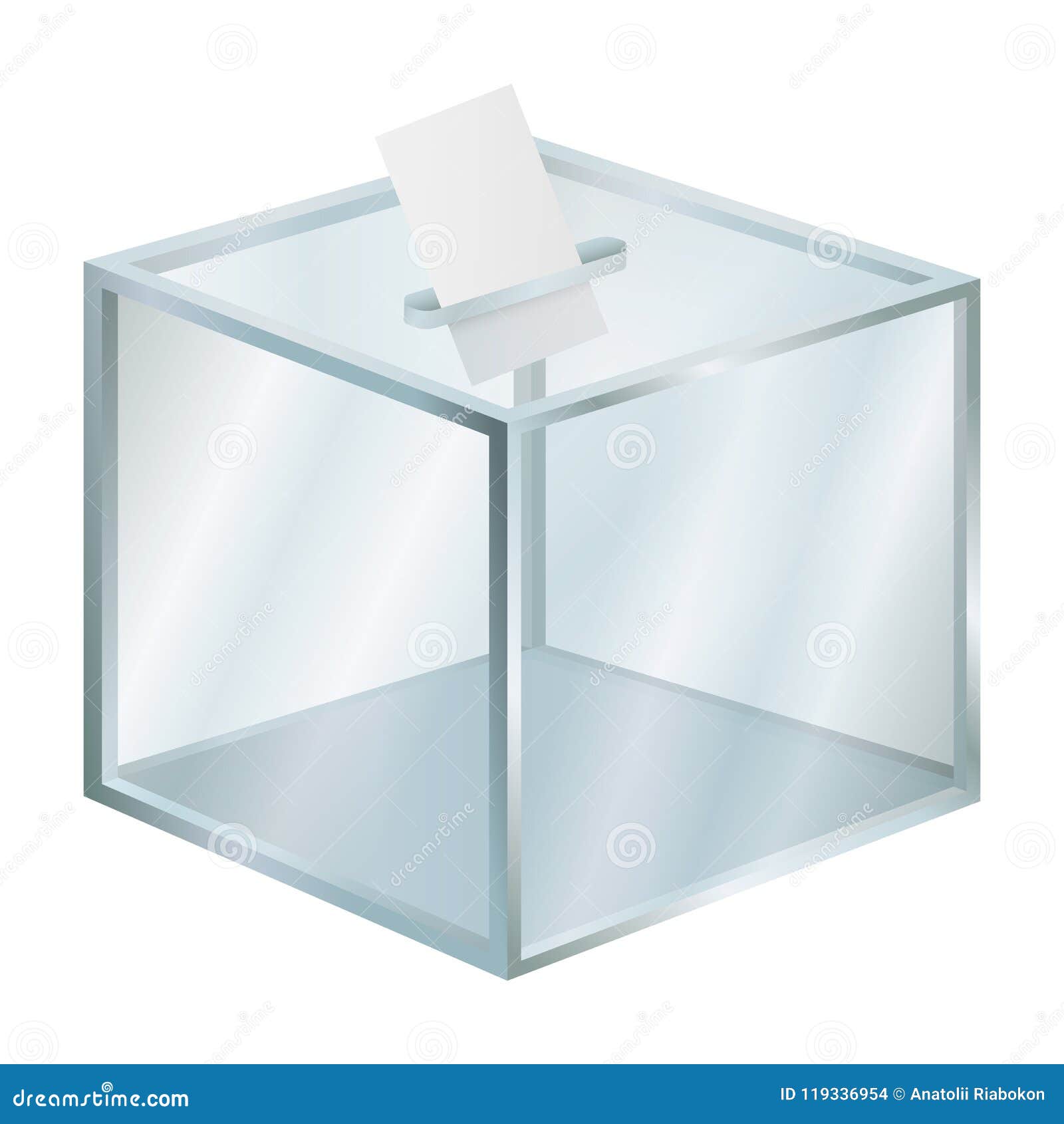 Download Empty Election Box Mockup, Realistic Style Stock Vector ...