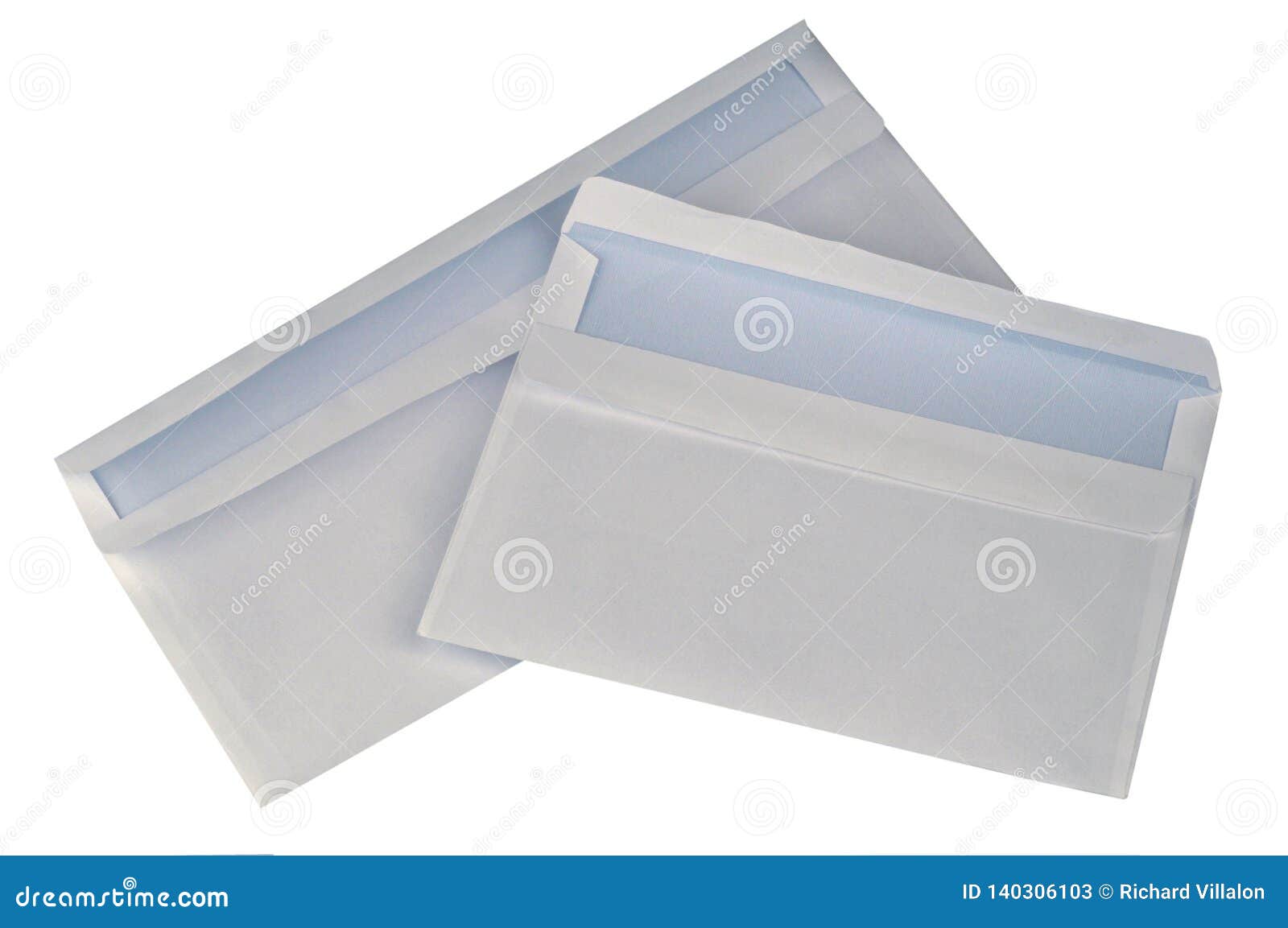 Empty Envelopes on a White Background Stock Image Image of background
