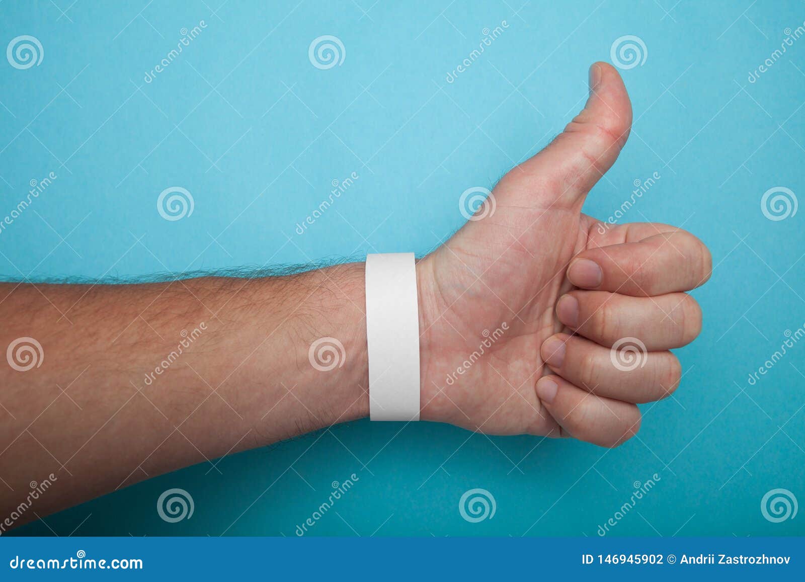 Download Empty Event Ticket Wrist Band Design. White Blank Paper ...