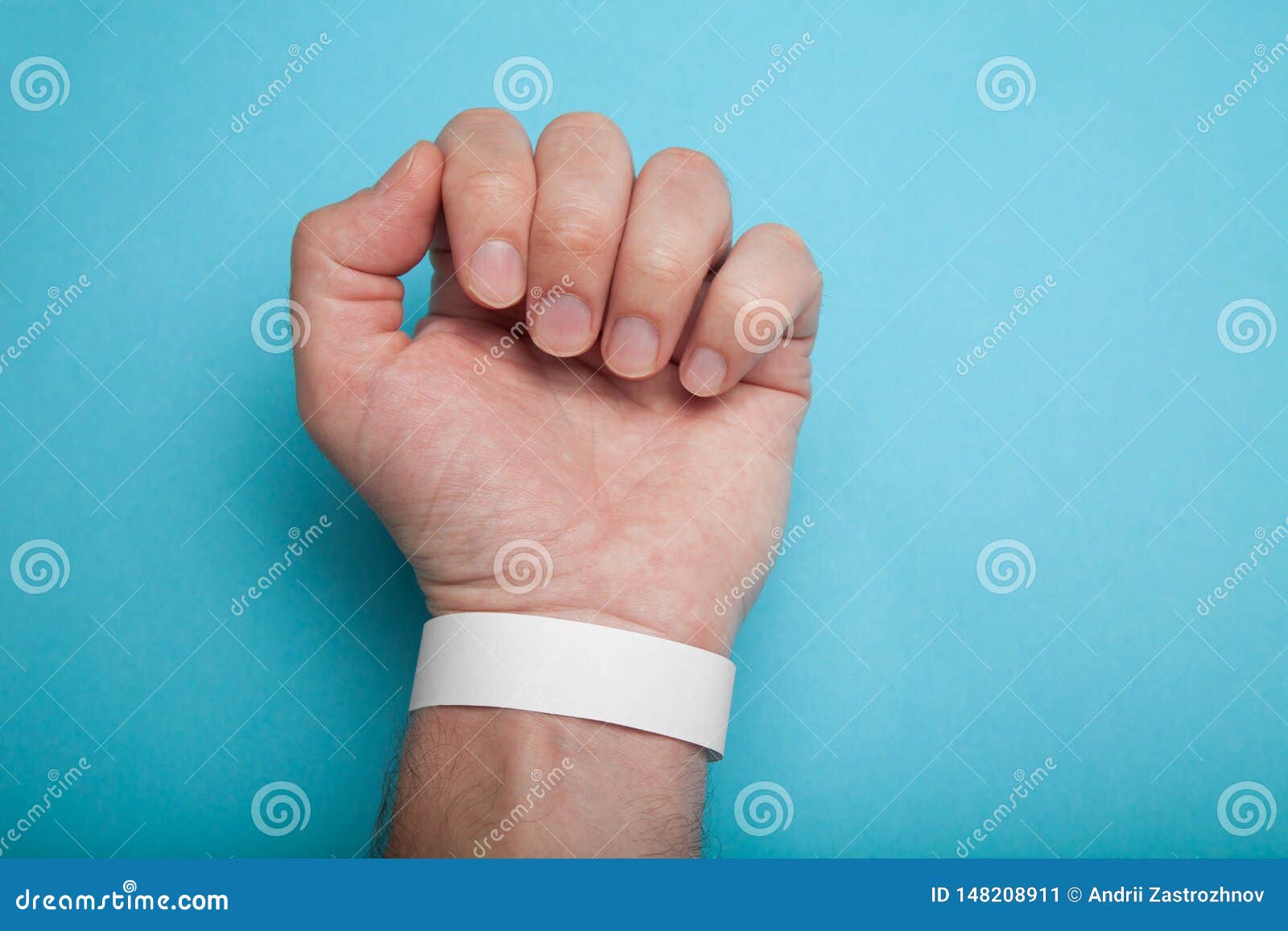 Download Empty Event Wristband On Hand, Mockup Stock Image - Image ...