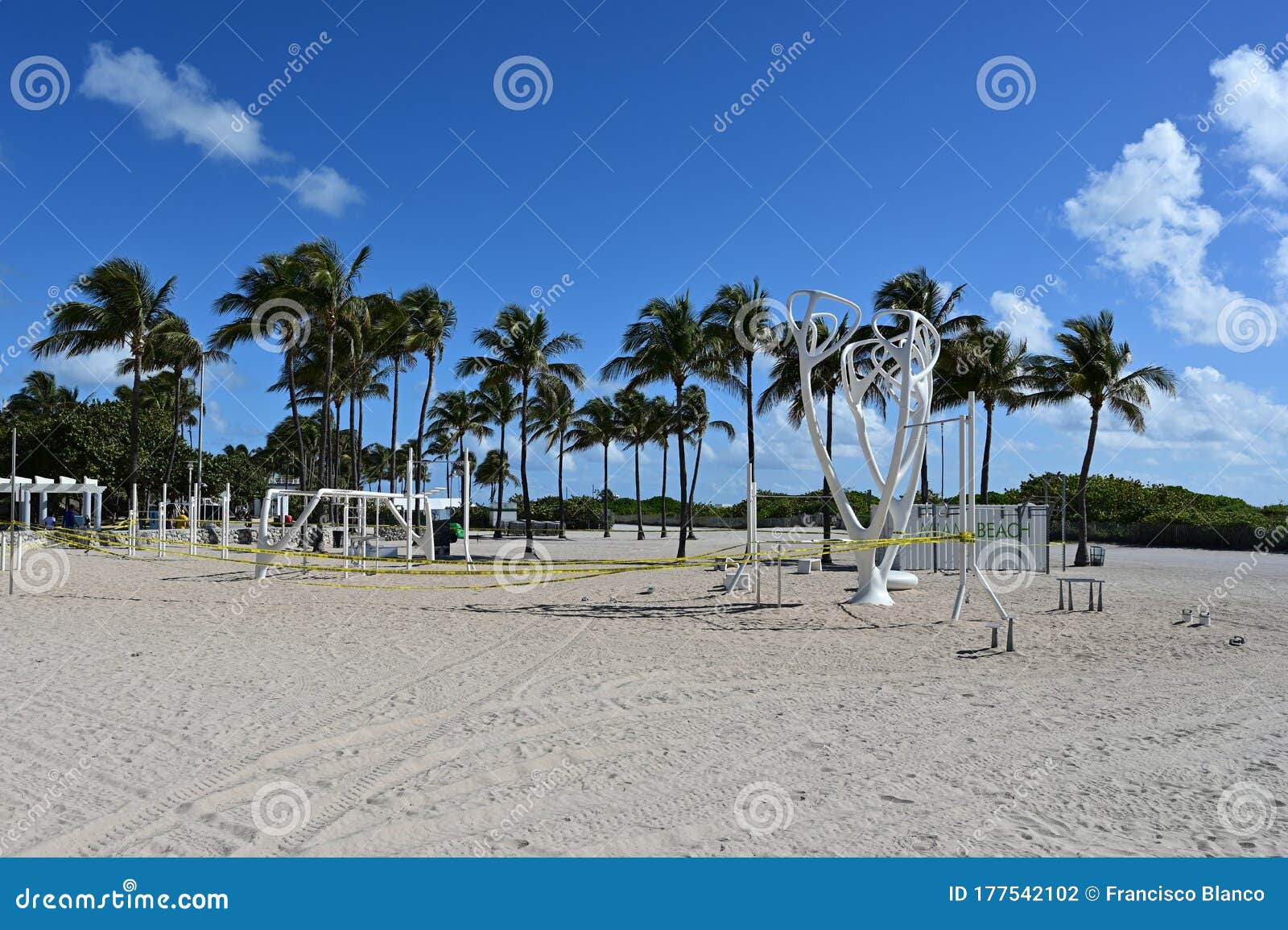  Miami Beach Workout Area for push your ABS