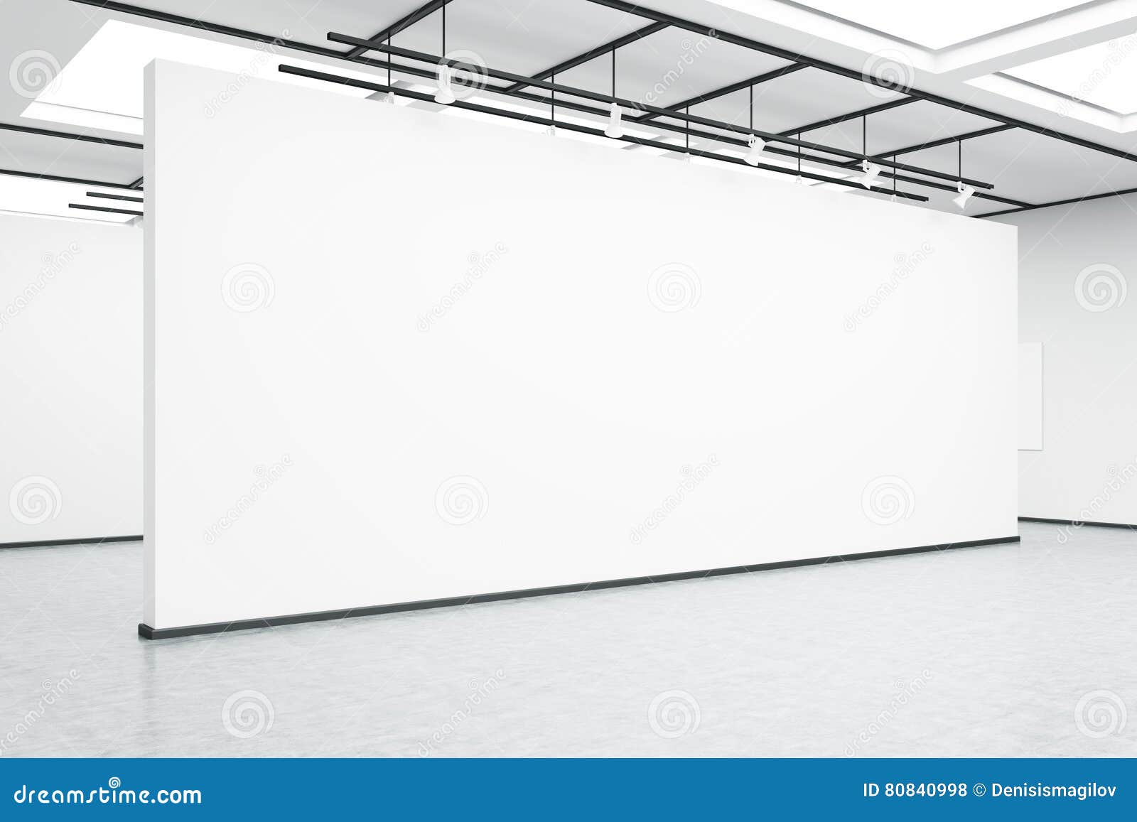 Empty exhibition hall wall stock illustration. Illustration of clear - 80840998