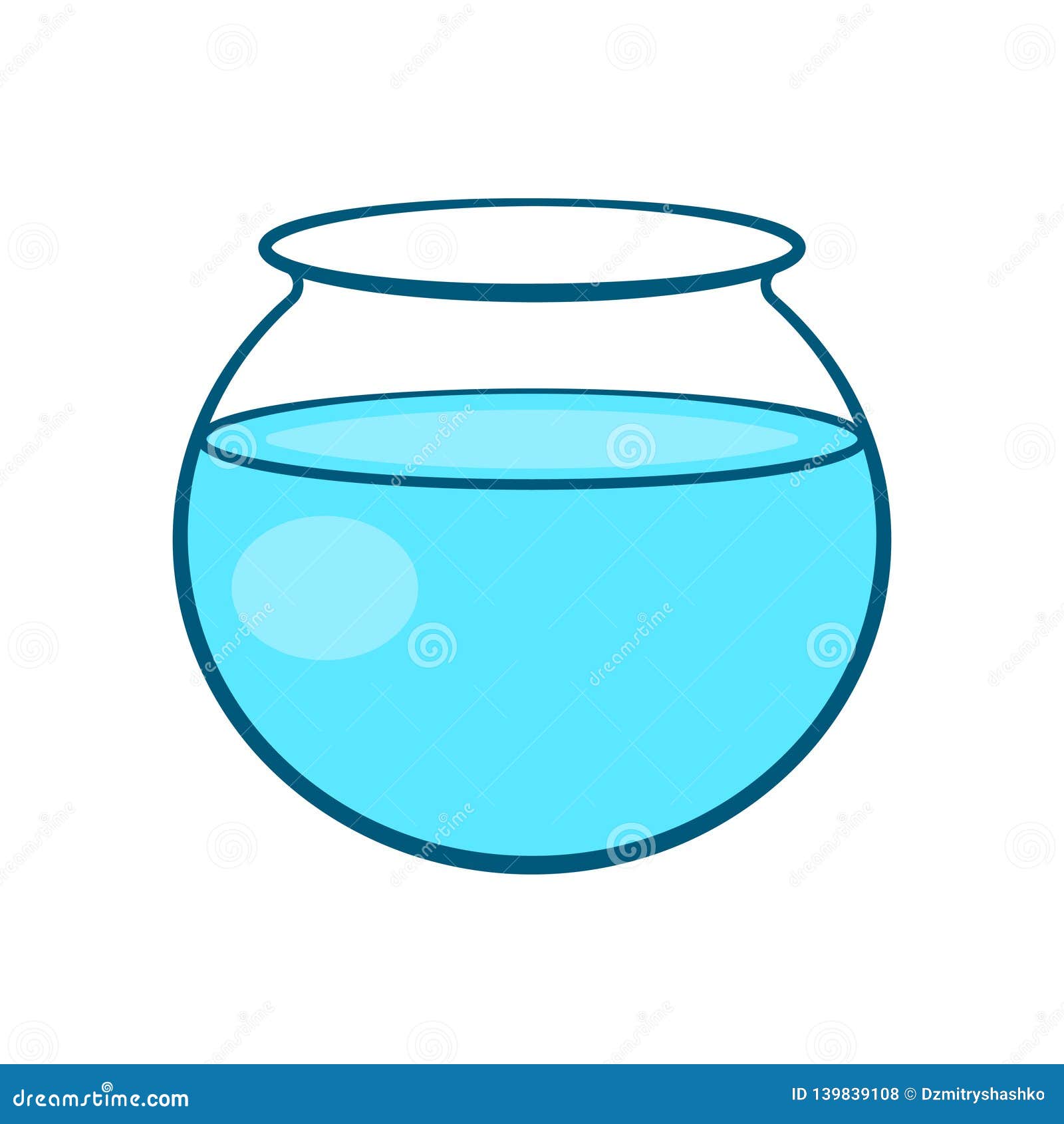 Download Empty fish bowl icon stock vector. Illustration of single ...
